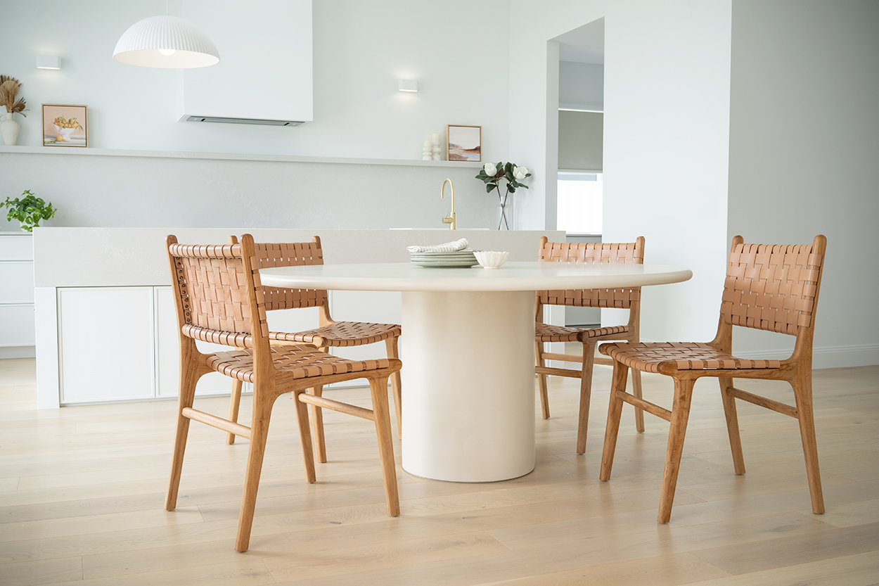 Pasadena Woven Leather Side Chair - Natural - Image 14
