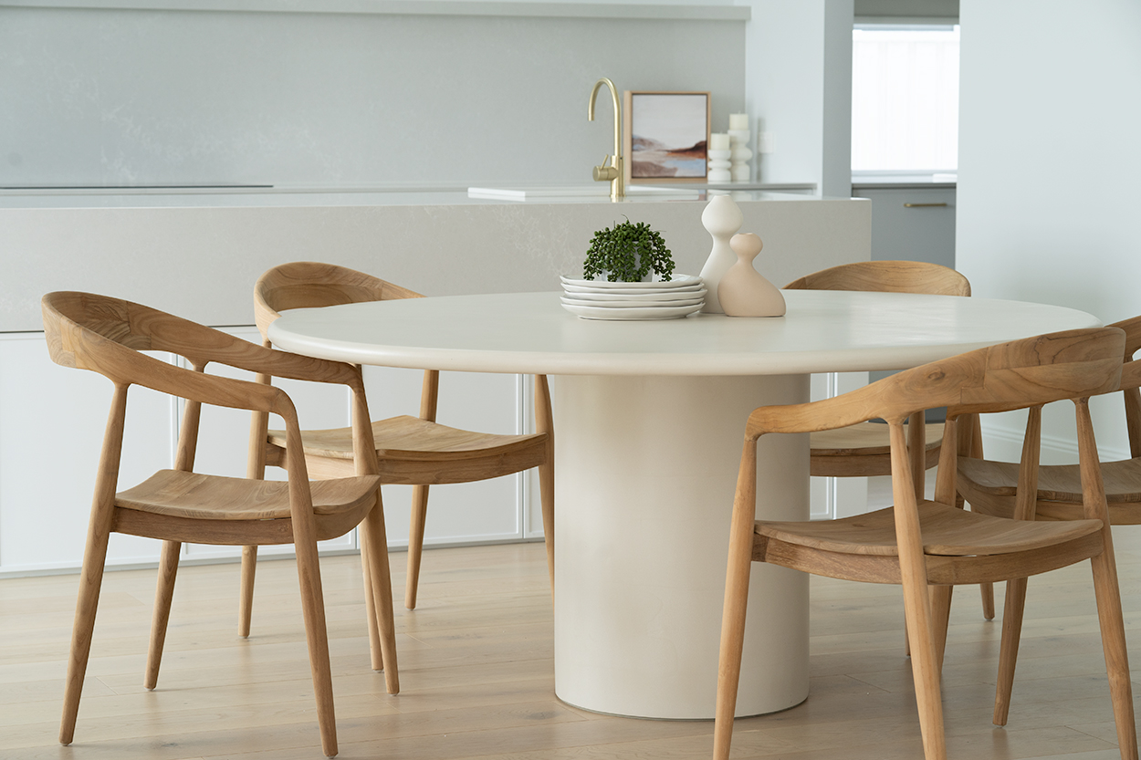 Lorenzo Round Dining Table - 140cm - Ivory - Image 2