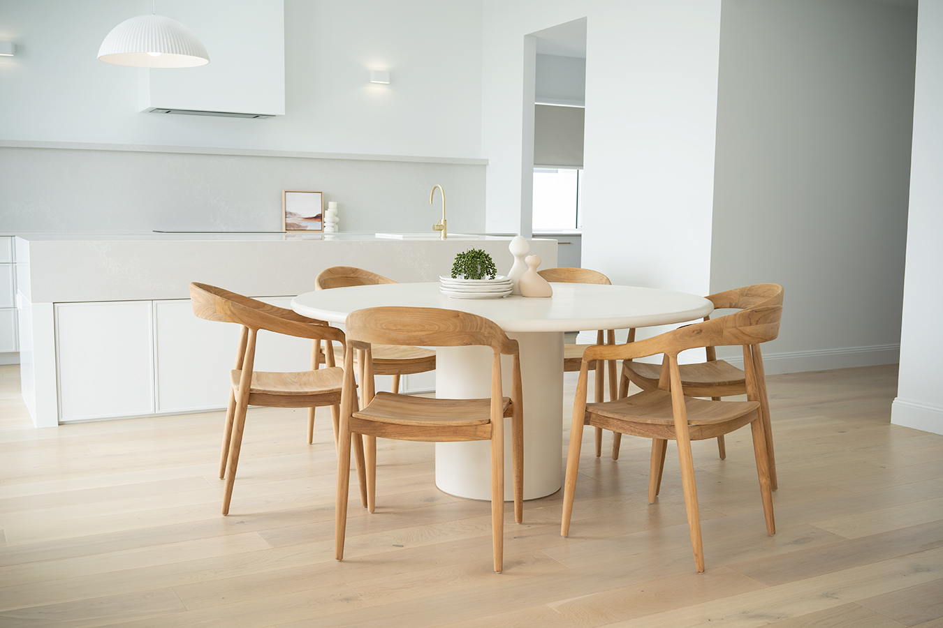 Lorenzo Round Dining Table - 140cm - Ivory - Image 19
