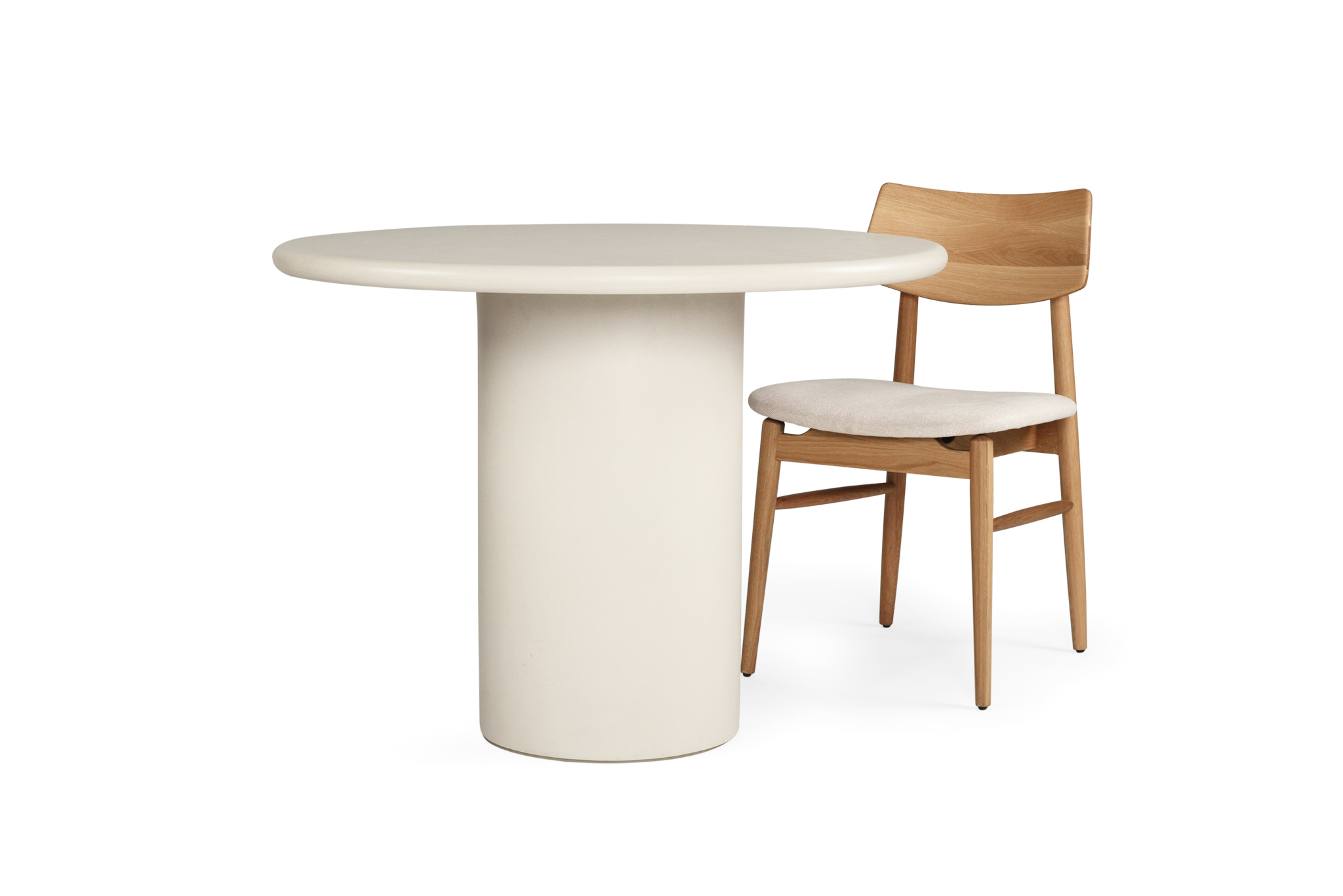 Lorenzo Round Dining Table - 100cm - Latte - Image 6