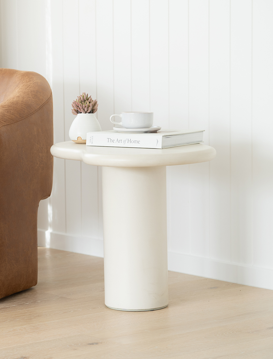 Lorenzo Organic Side Table - 58cm - Latte - Image 2