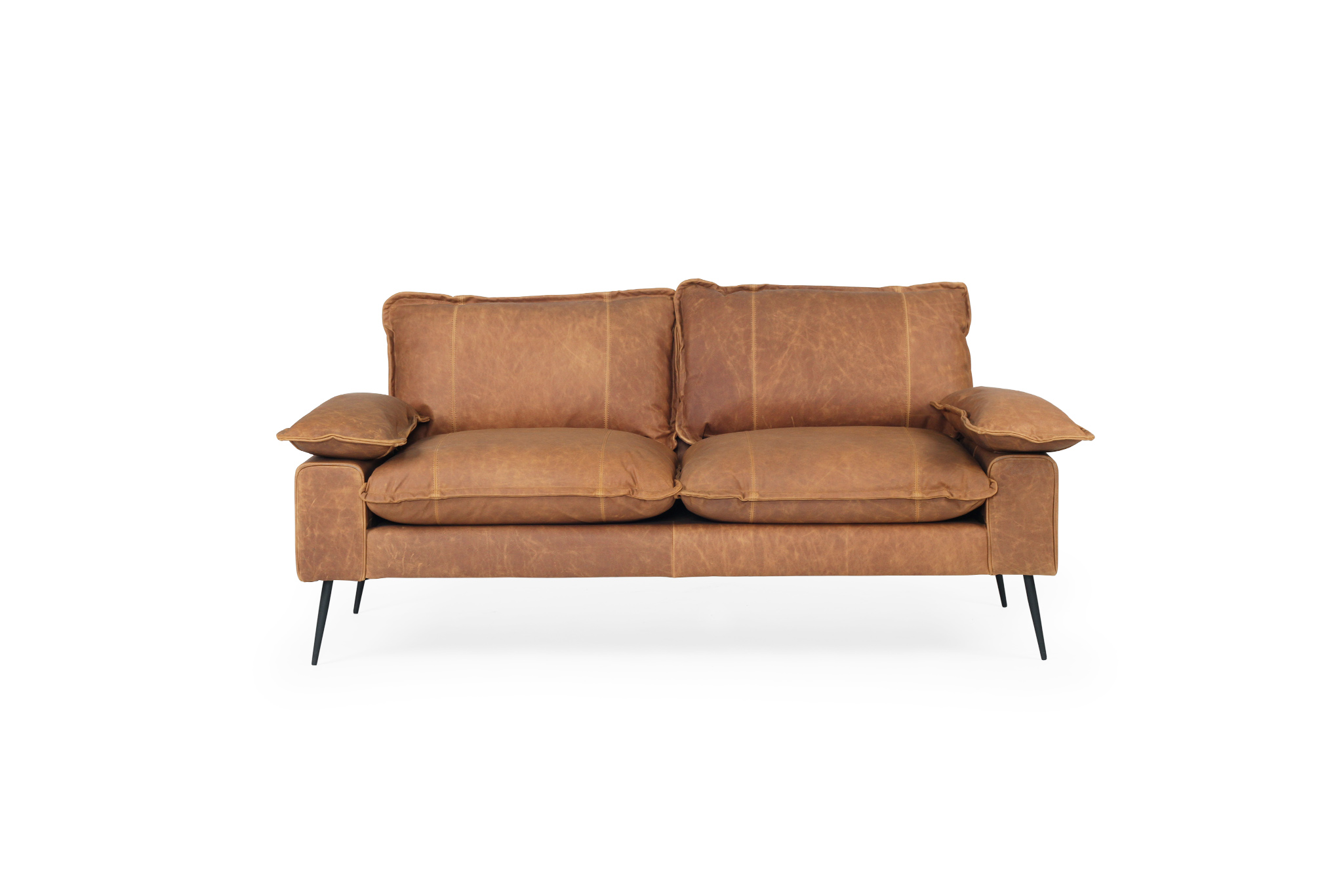 Marly 2 Seater Sofa - Cognac Leather - Image 4