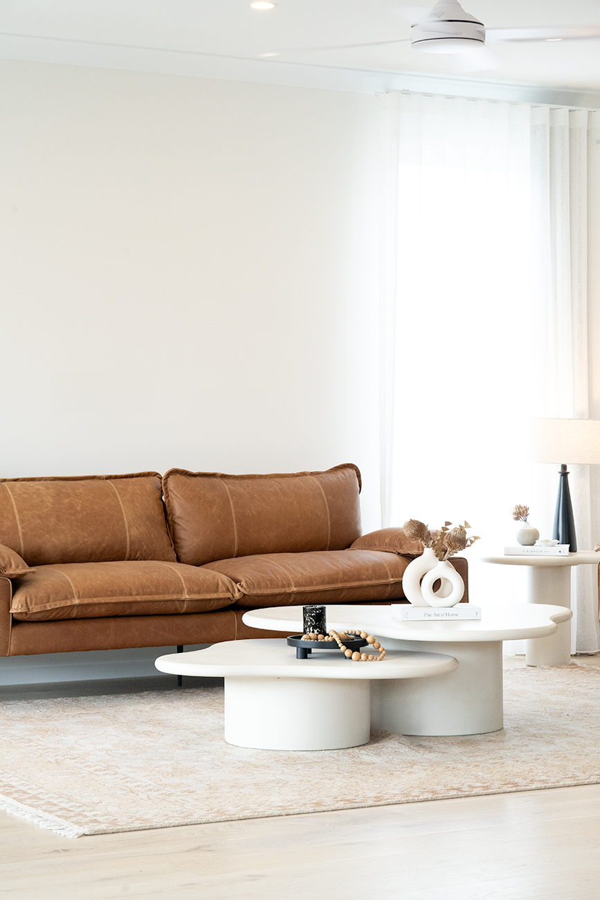 Lorenzo Organic Coffee Table - 100cm (Clover) - Ivory - Image 15