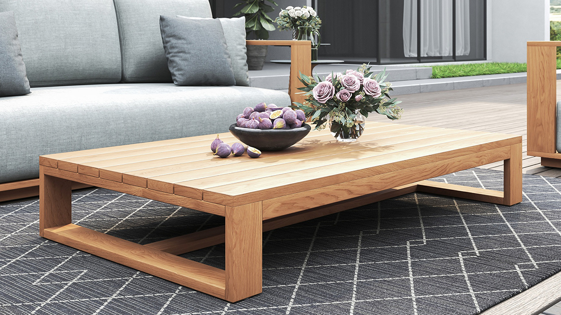 Double Island Outdoor Coffee Table - Oversize - Low - Image 9