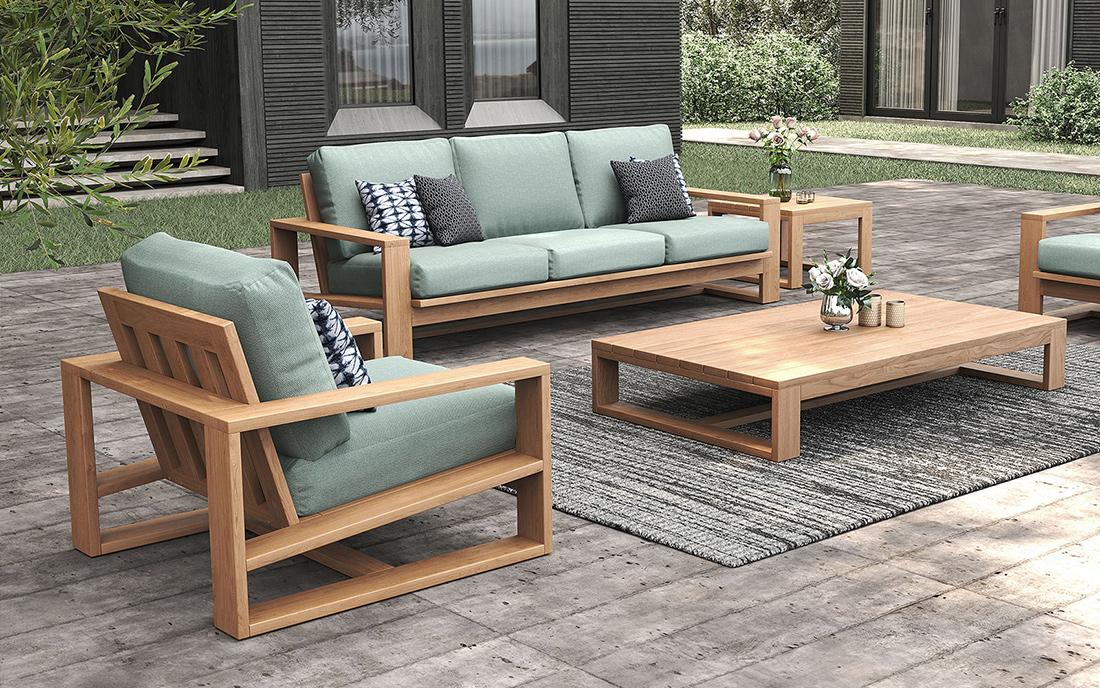 Double Island Outdoor Coffee Table - Oversize - Low - Image 7