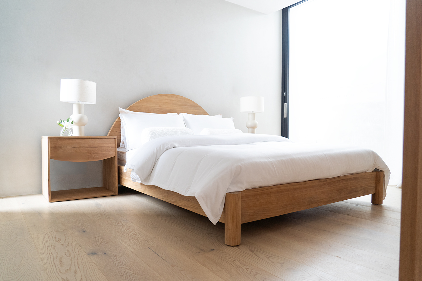 Koa Bedside Table - (56cmH) - Image 10