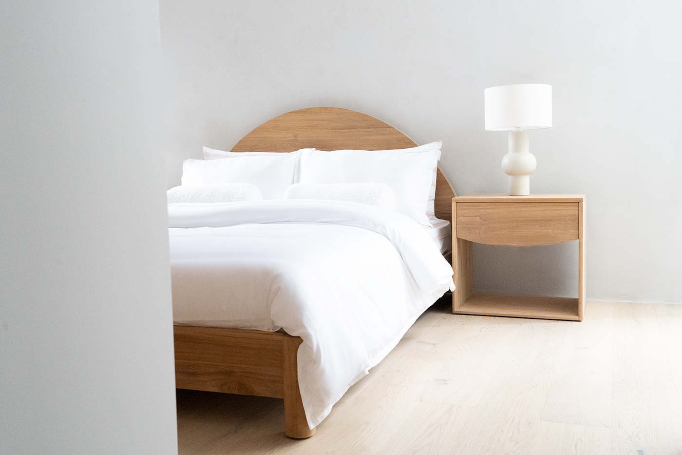 Koa Bedside Table - (56cmH) - Image 12