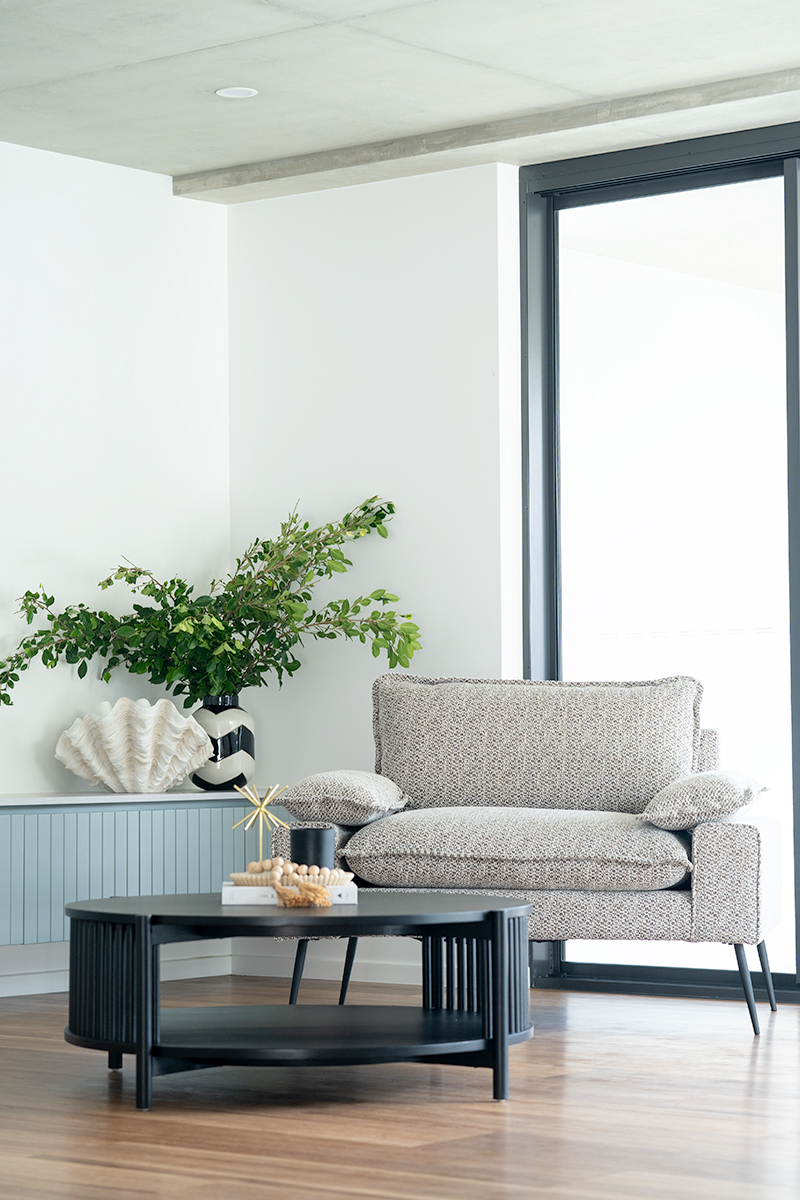 Sadie Round Coffee Table - Black - 100cm - Image 8