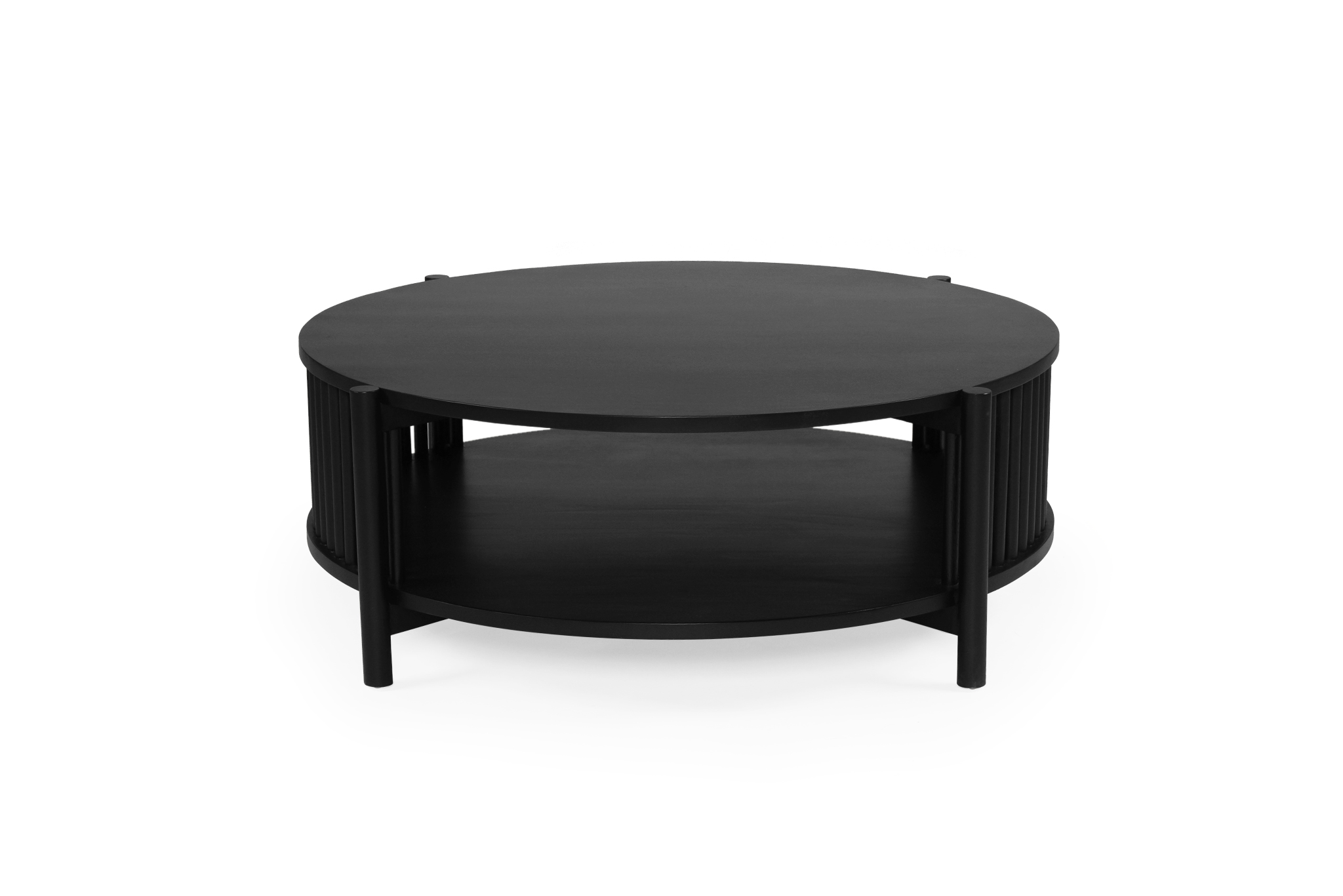 Sadie Round Coffee Table - Black - 100cm - Image 4