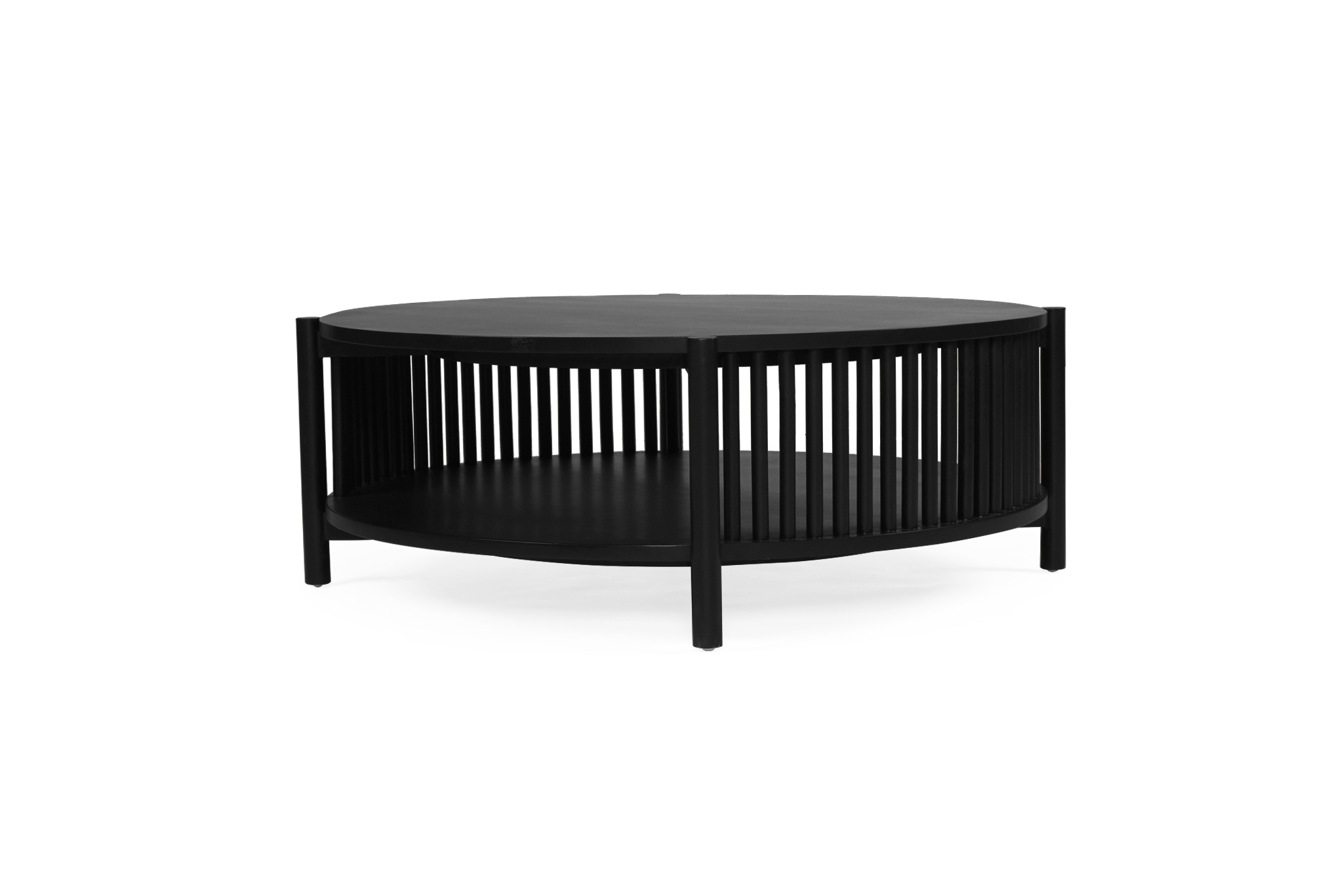 Sadie Round Coffee Table - Black - 100cm
