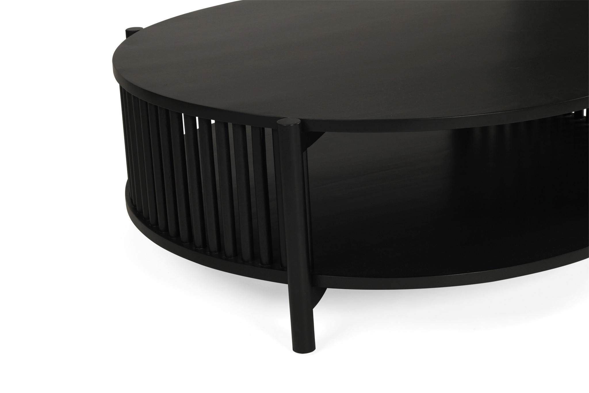 Sadie Round Coffee Table - Black - 100cm - Image 6