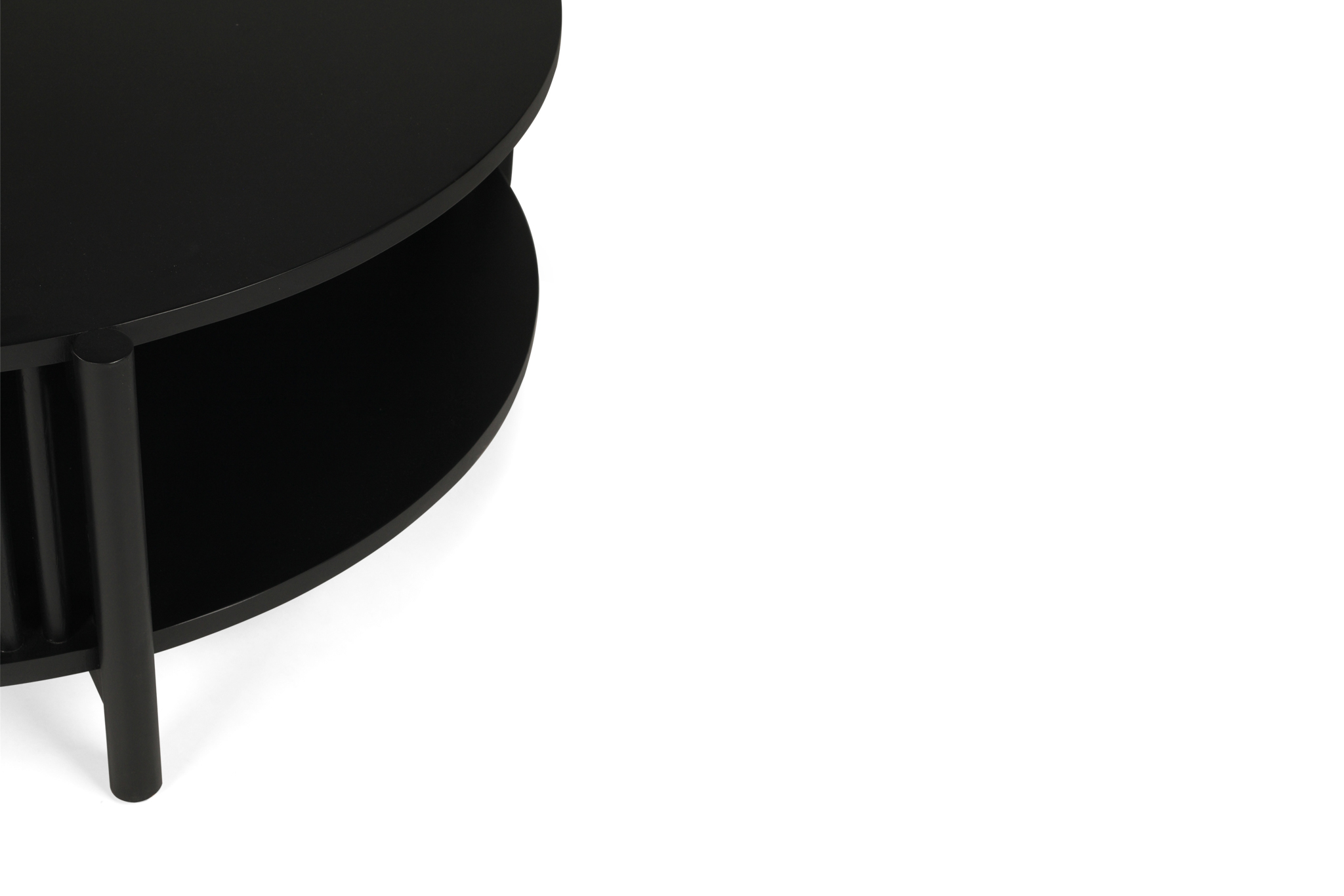Sadie Round Coffee Table - Black - 100cm - Image 7