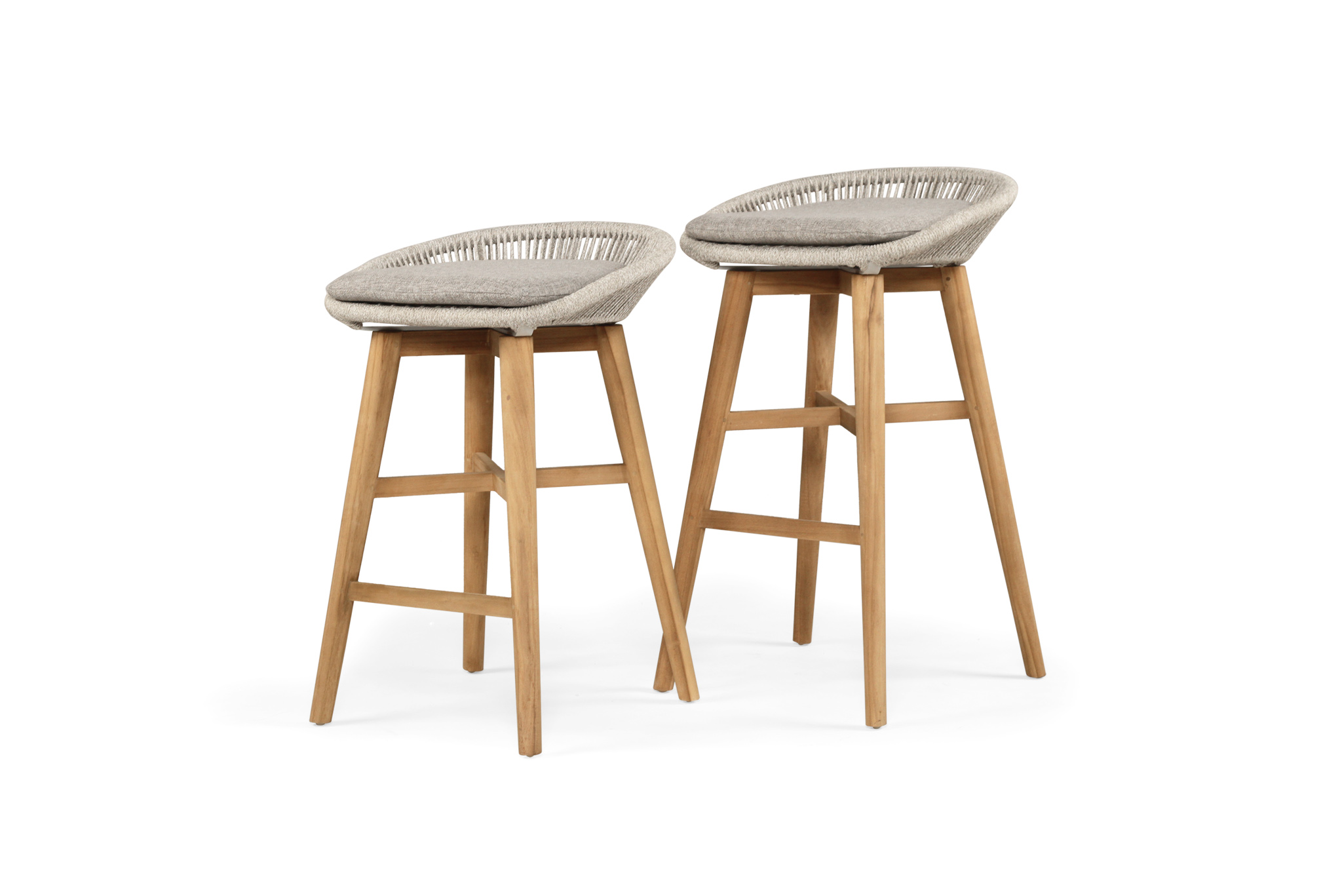 Taylor Backless Counter Stool - Indoor/Outdoor - Grey/White - Image 4