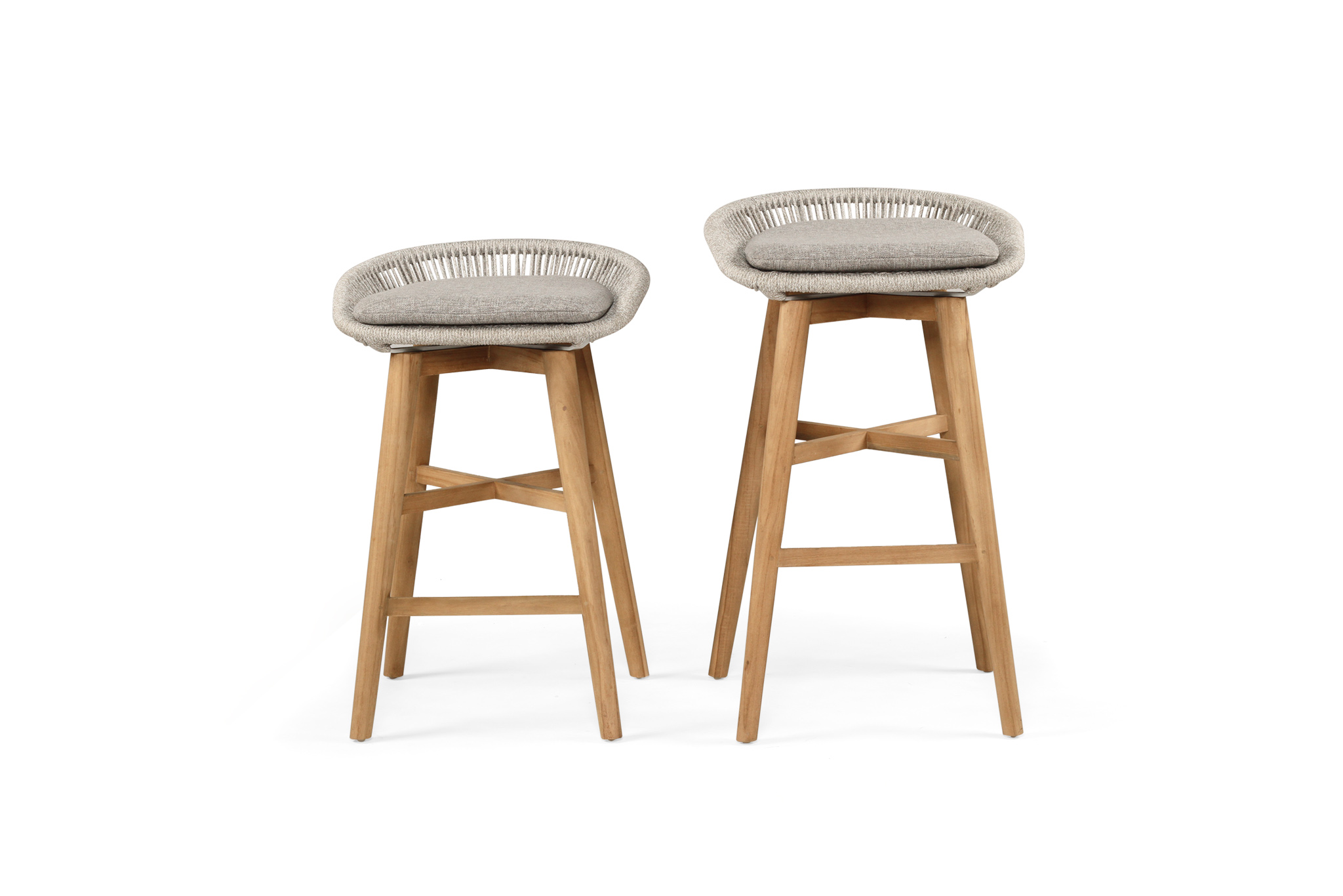 Taylor Backless Counter Stool - Indoor/Outdoor - Grey/White - Image 3