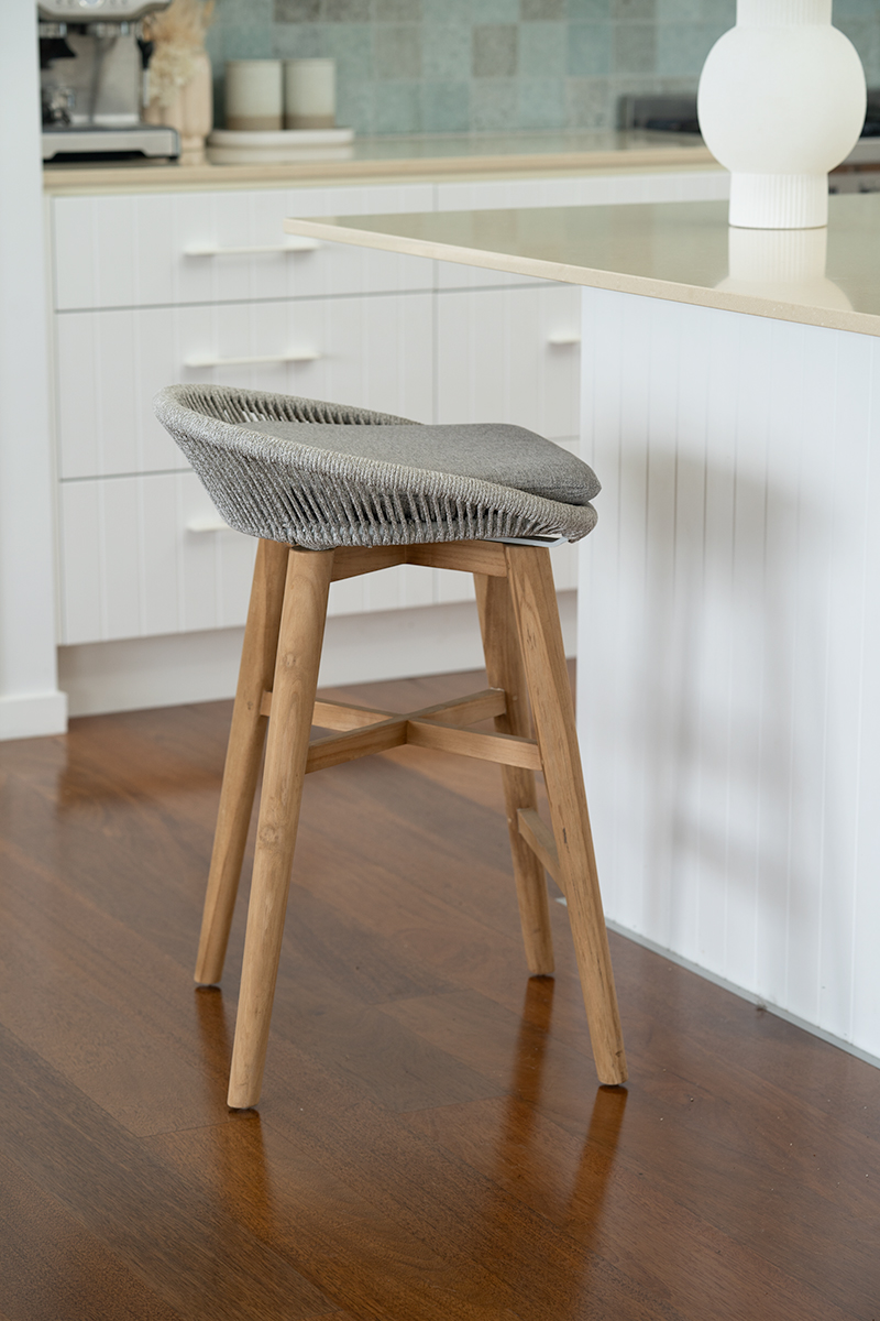 Taylor Backless Counter Stool - Indoor/Outdoor - Grey/White - Image 2