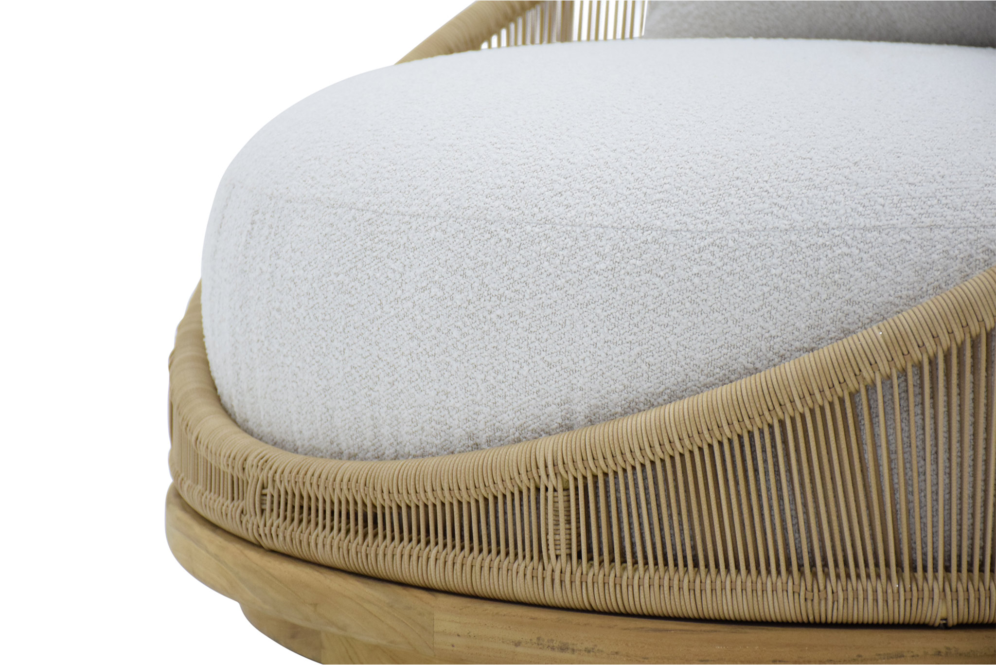 Avoca Outdoor Sofa - 1 Seater Swivel - Natural - Image 3