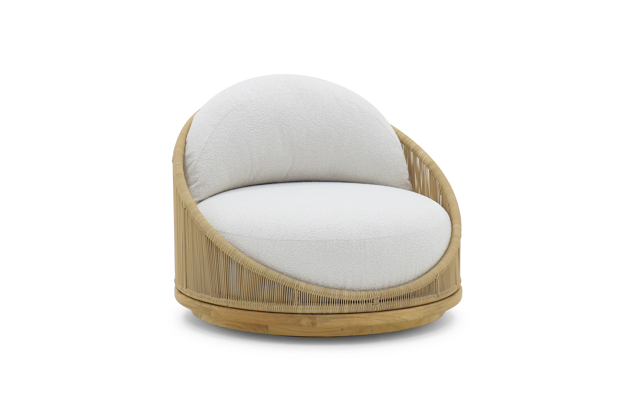 Avoca Outdoor Sofa - 1 Seater Swivel - Natural - Image 5