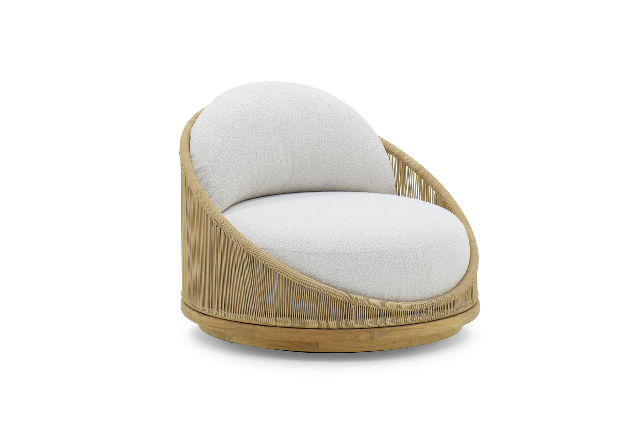 Avoca Outdoor Sofa - 1 Seater Swivel - Natural