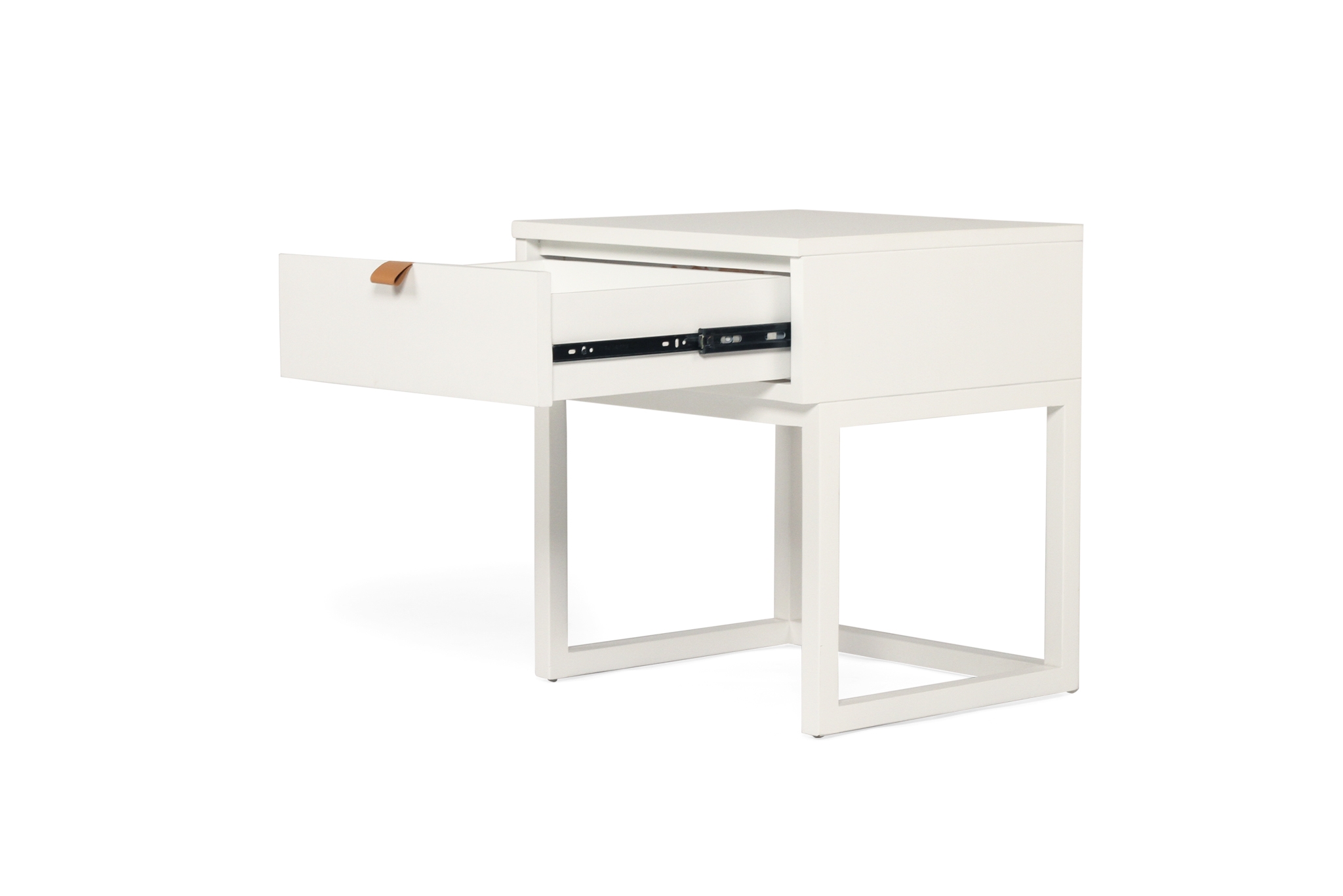 Flynn Bedside Table - White - Image 4