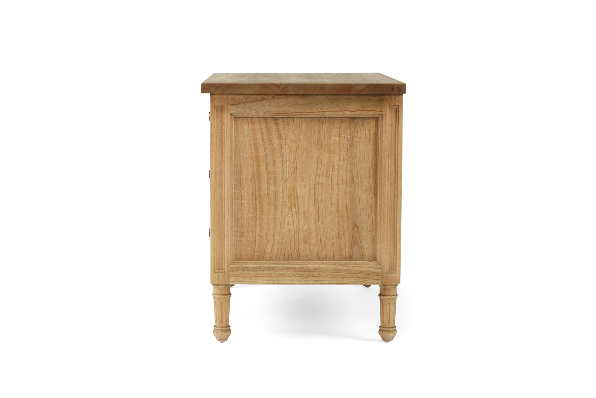 Hamilton Bedside Table/ Nightstand - 3 Drawer - Weathered Oak - 91cm - Image 5