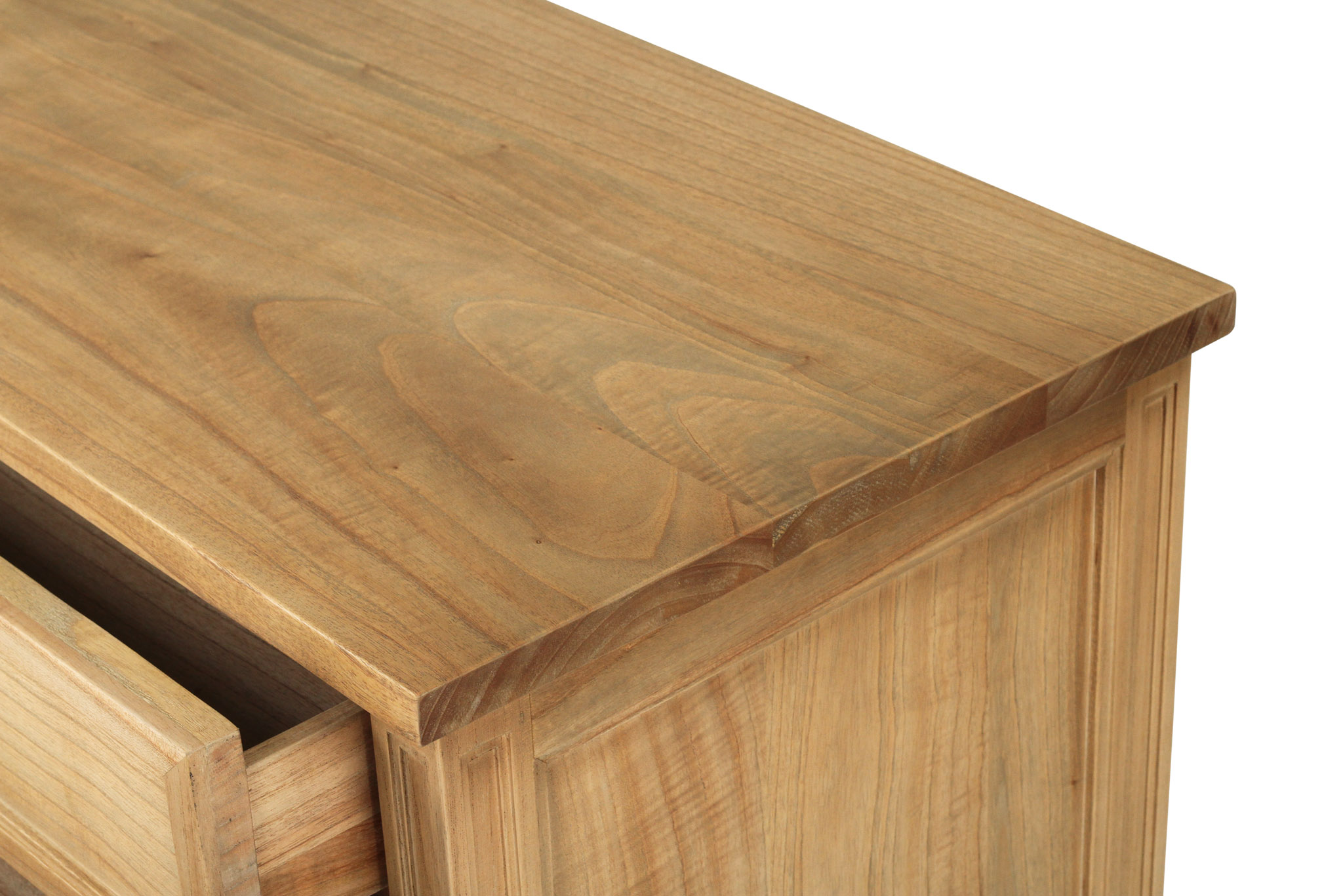 Hamilton Bedside Table/ Nightstand - 3 Drawer - Weathered Oak - 91cm - Image 9
