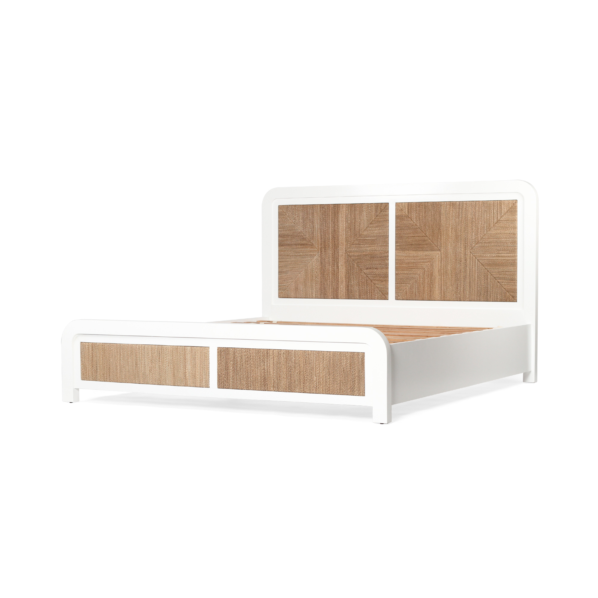 Milford Queen Bed - White by Serrata Living