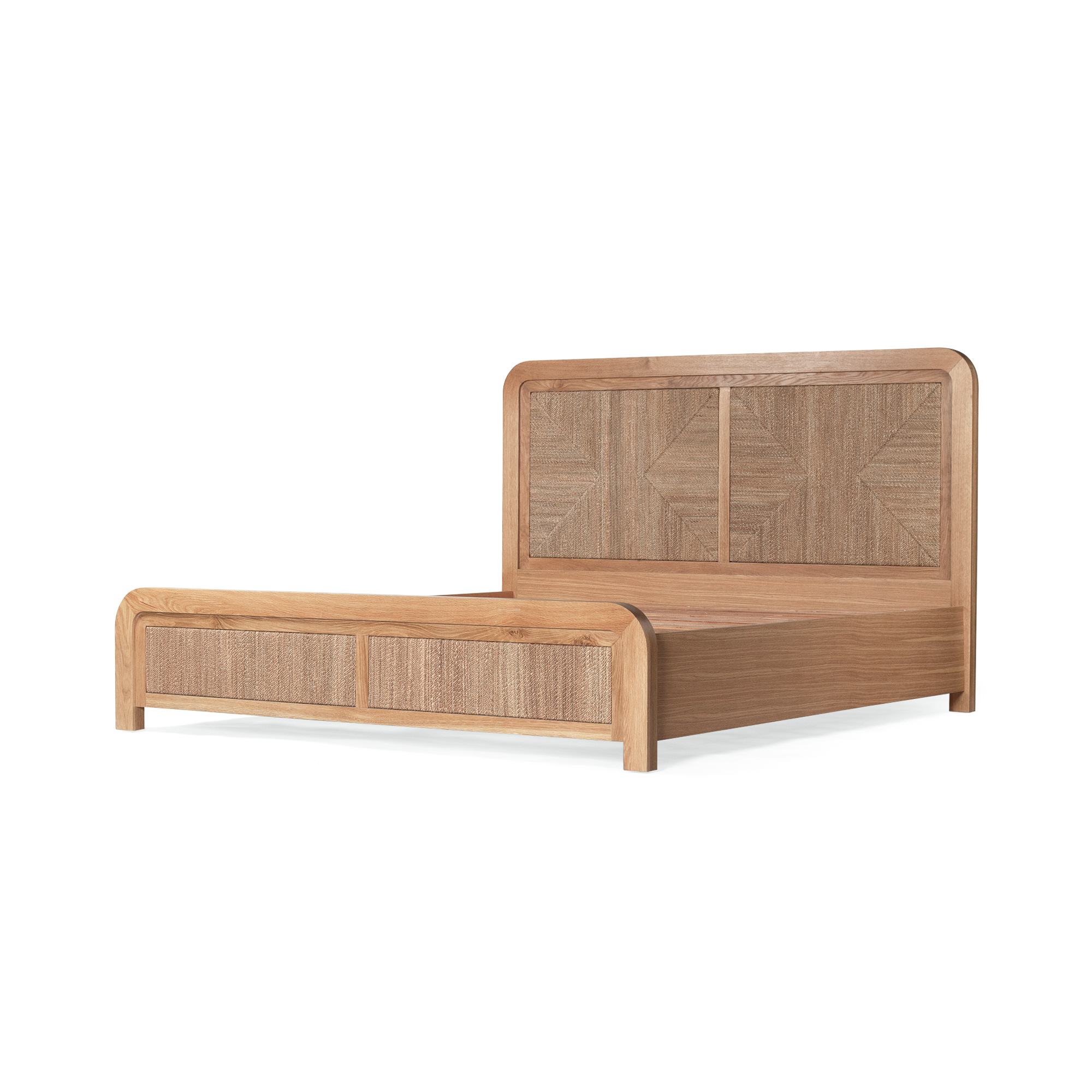 Milford Queen Bed - Oak by Serrata Living