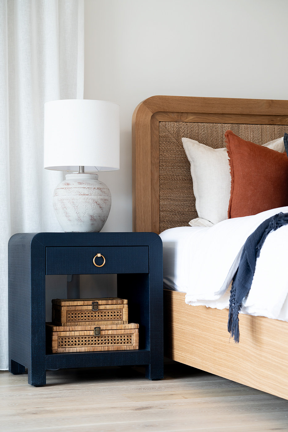 Newhaven Bedside Table - Navy by Serrata Living - Image 2
