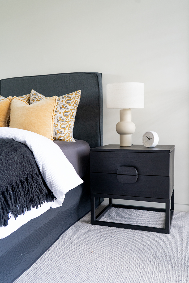 Harvey Upholstered Bedhead - Charcoal - Image 14