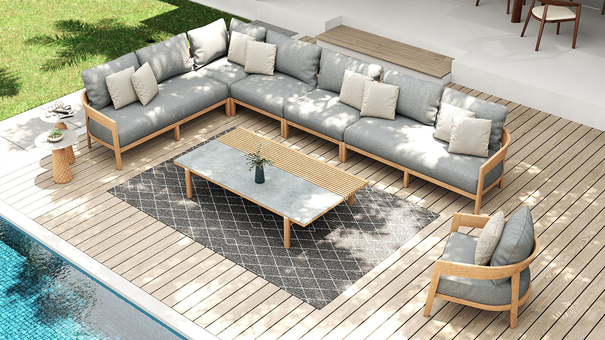 Kingscliff Outdoor Sofa - 2 Seater Left Arm - Modular- (Canvas Natural, Cast Slate or Cast Silver Upholstery) - Image 9
