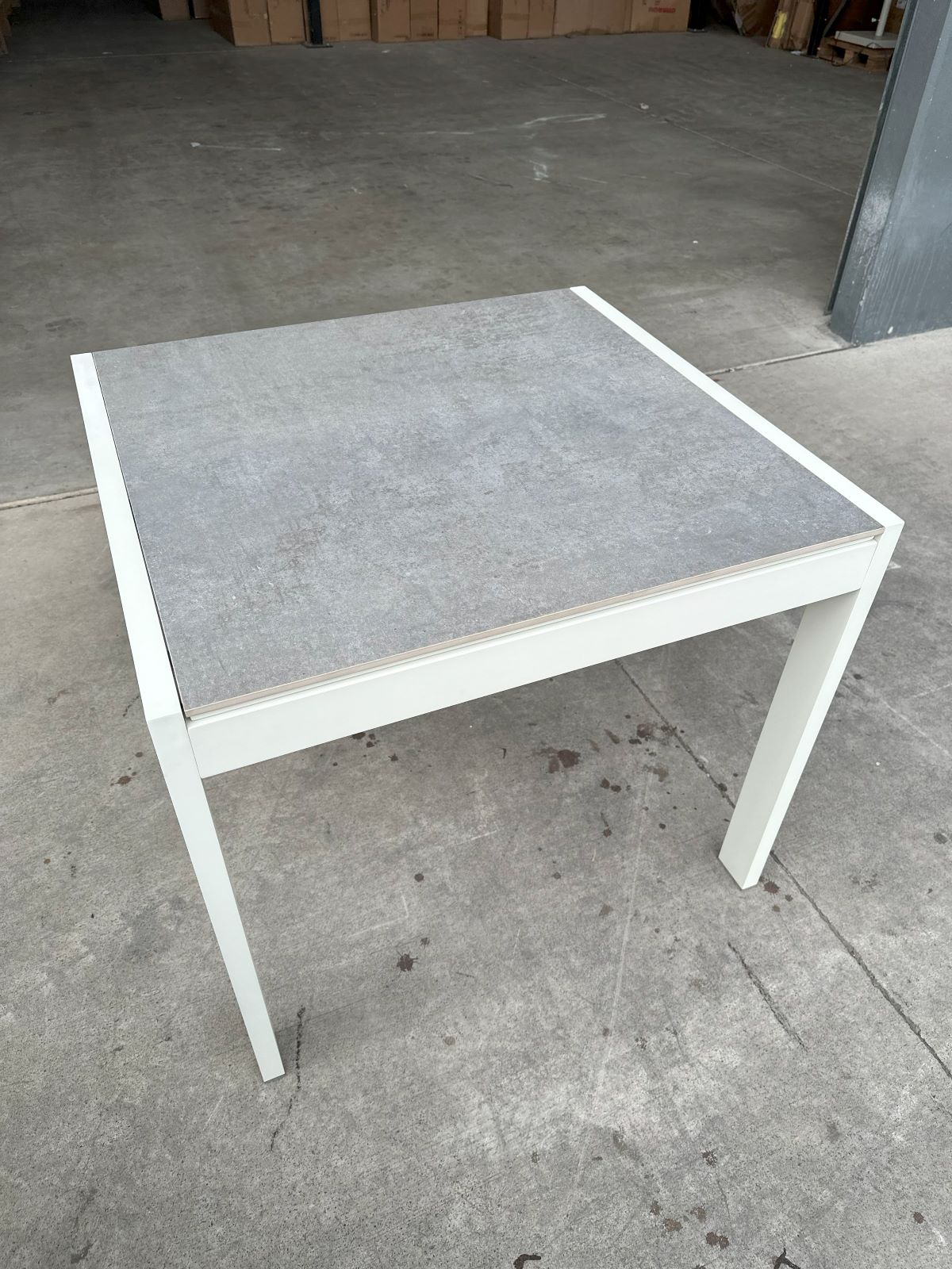 Roberto Outdoor Dining Table 80cm - Pearl White (CLEARANCE ITEM - 1 ONLY) - Image 3