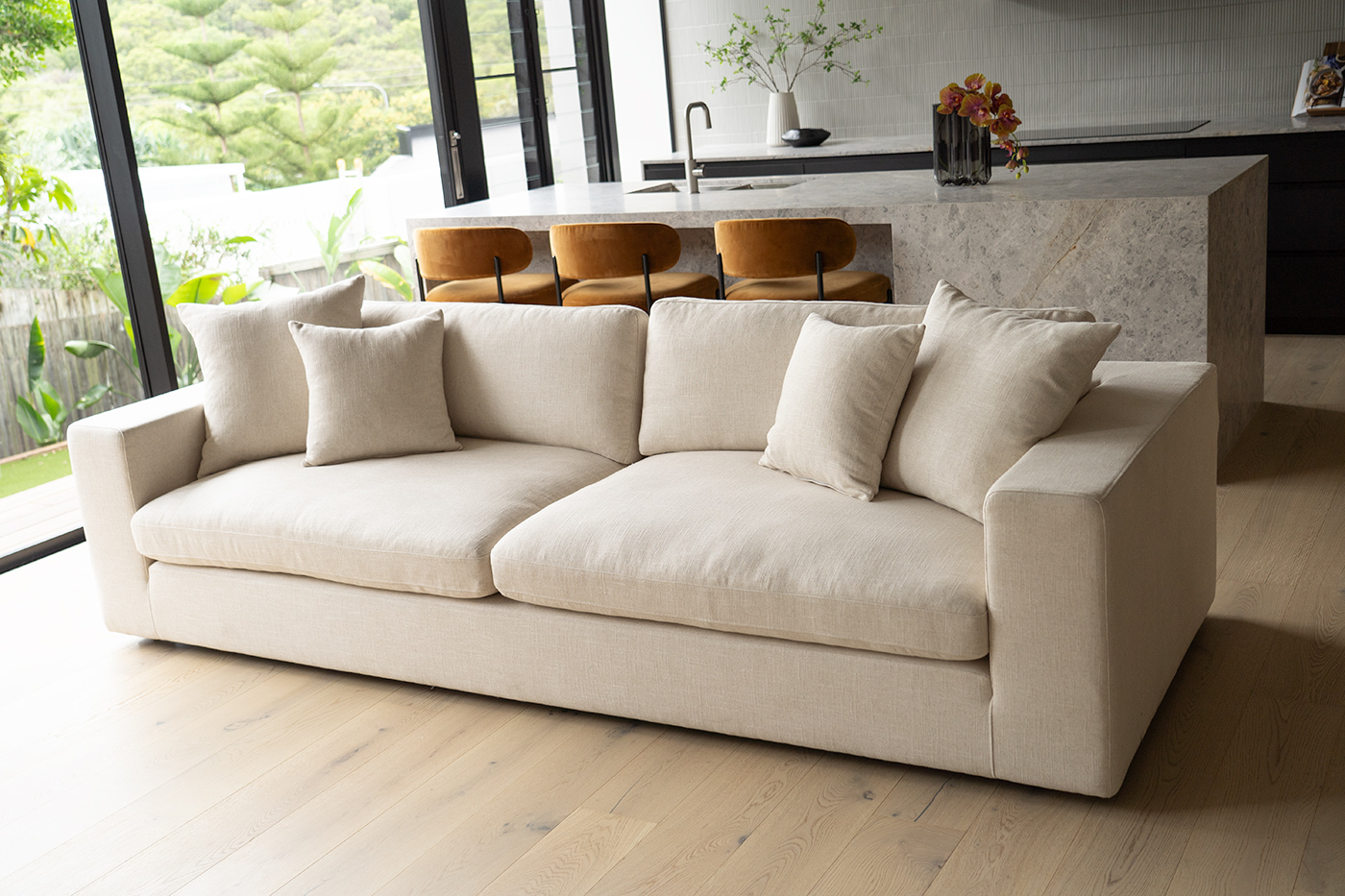 Ziggie 4 Seater Sofa - Linen Blend - Image 12