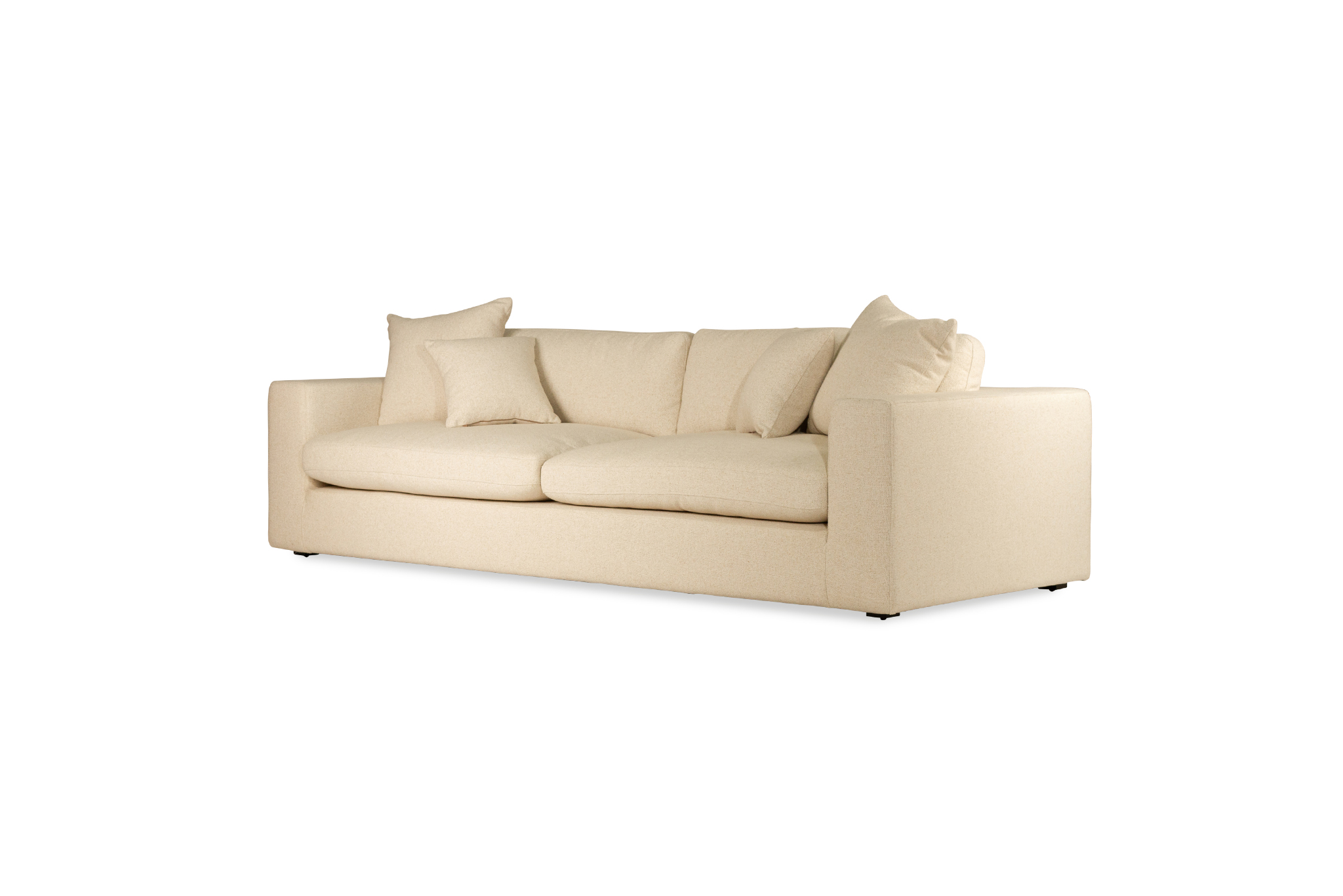 Ziggie 4 Seater Sofa - Boucle Oatmeal - Image 2