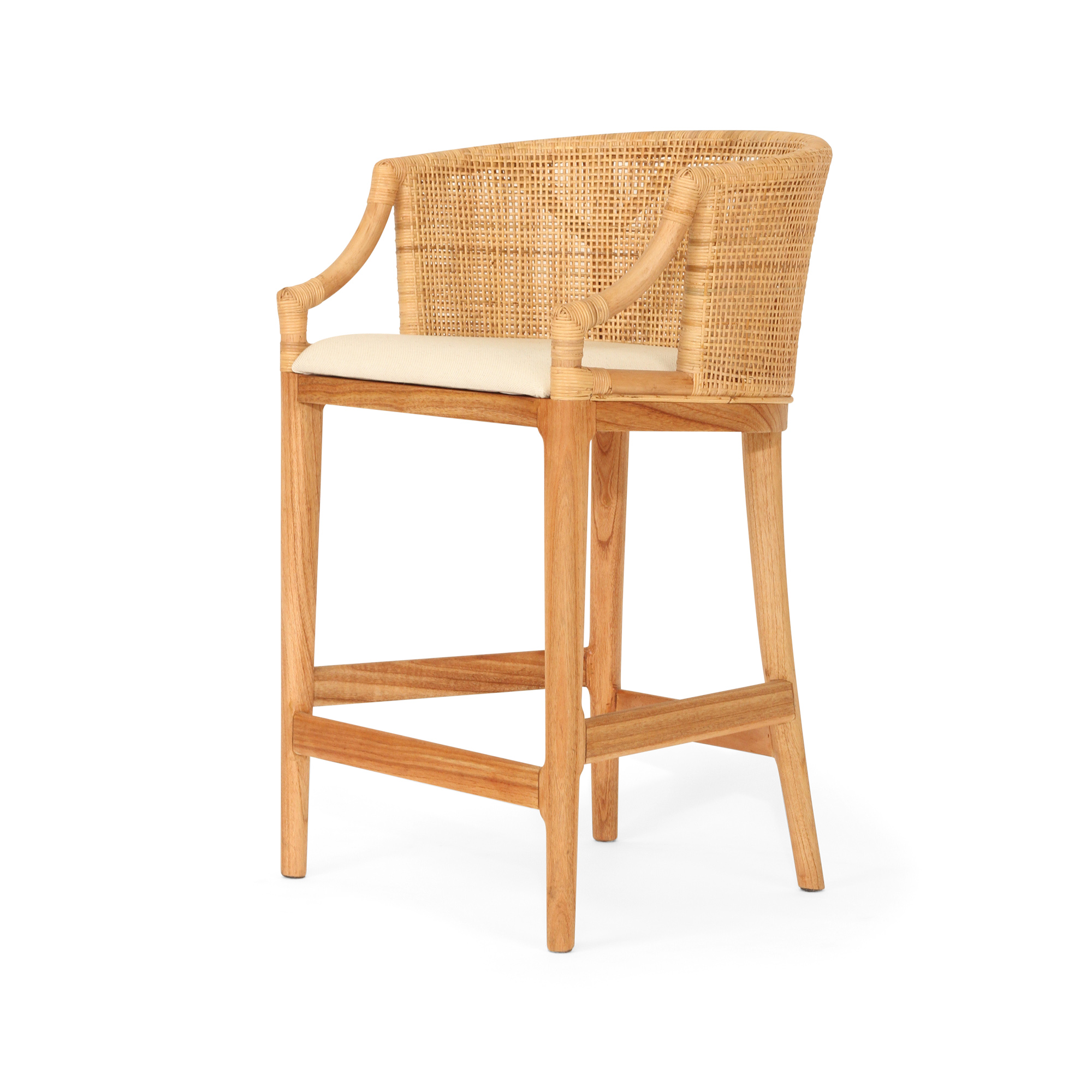 Kingston Counter Stool - By Serrata Living - Natural or Dark Brown