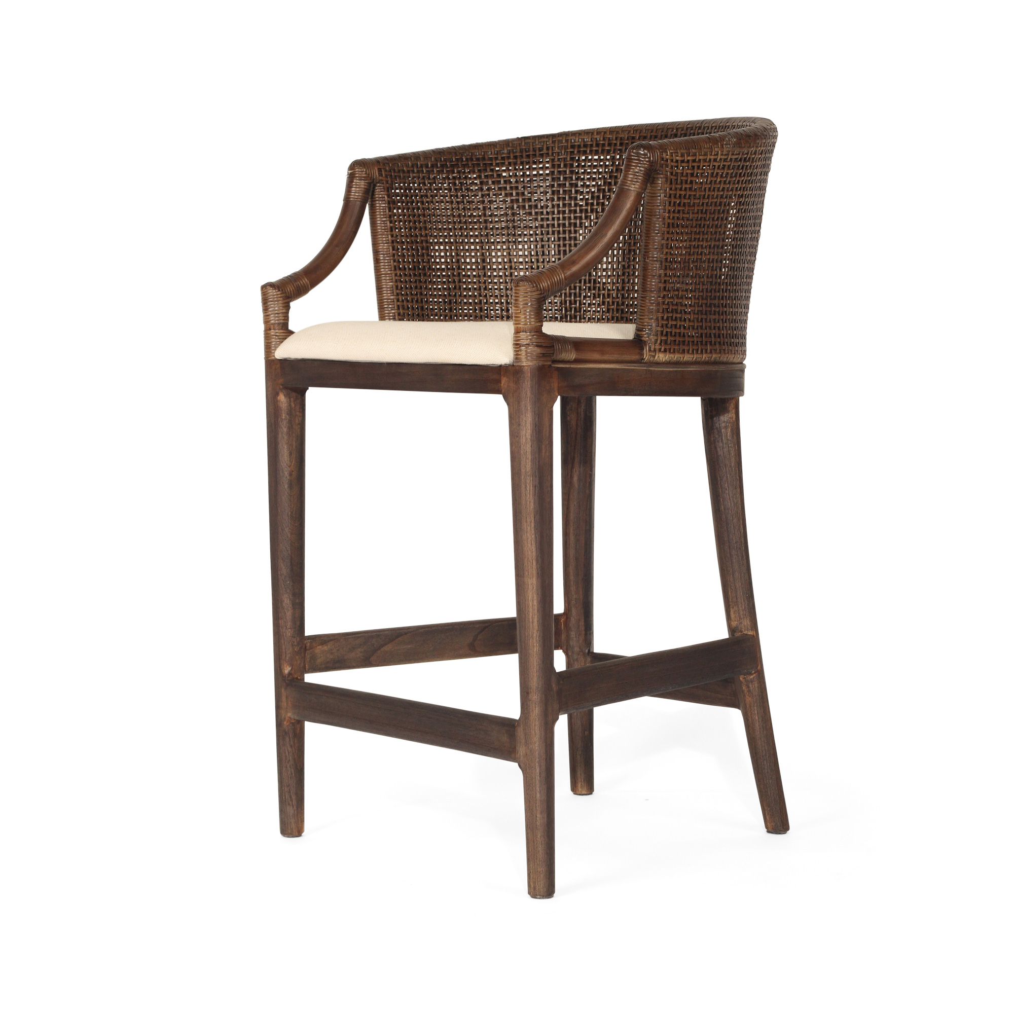 Kingston Counter Stool - By Serrata Living - Natural or Dark Brown - Image 2