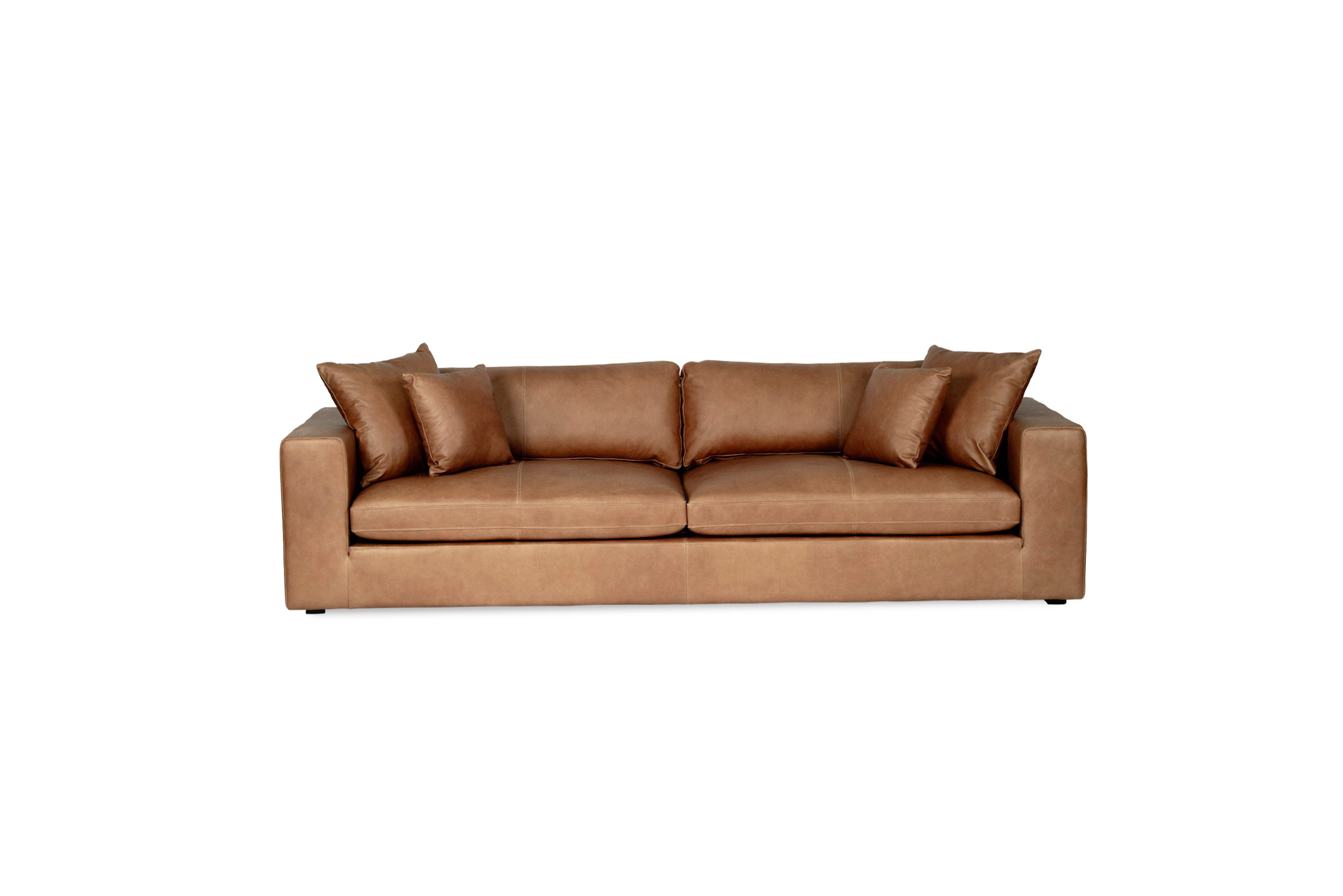 Ziggie 4 Seater Sofa - Trends Saddle Leather - Image 4