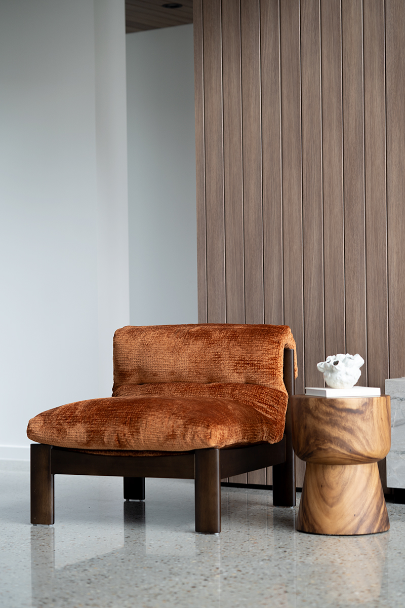 Parker Armchair - Burnt Orange on Charcoal Frame - Image 10