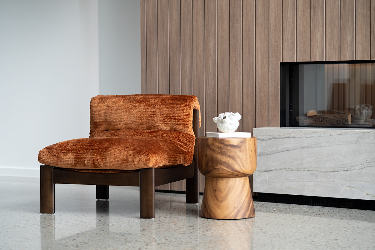 Parker Armchair - Burnt Orange on Charcoal Frame - Image 2