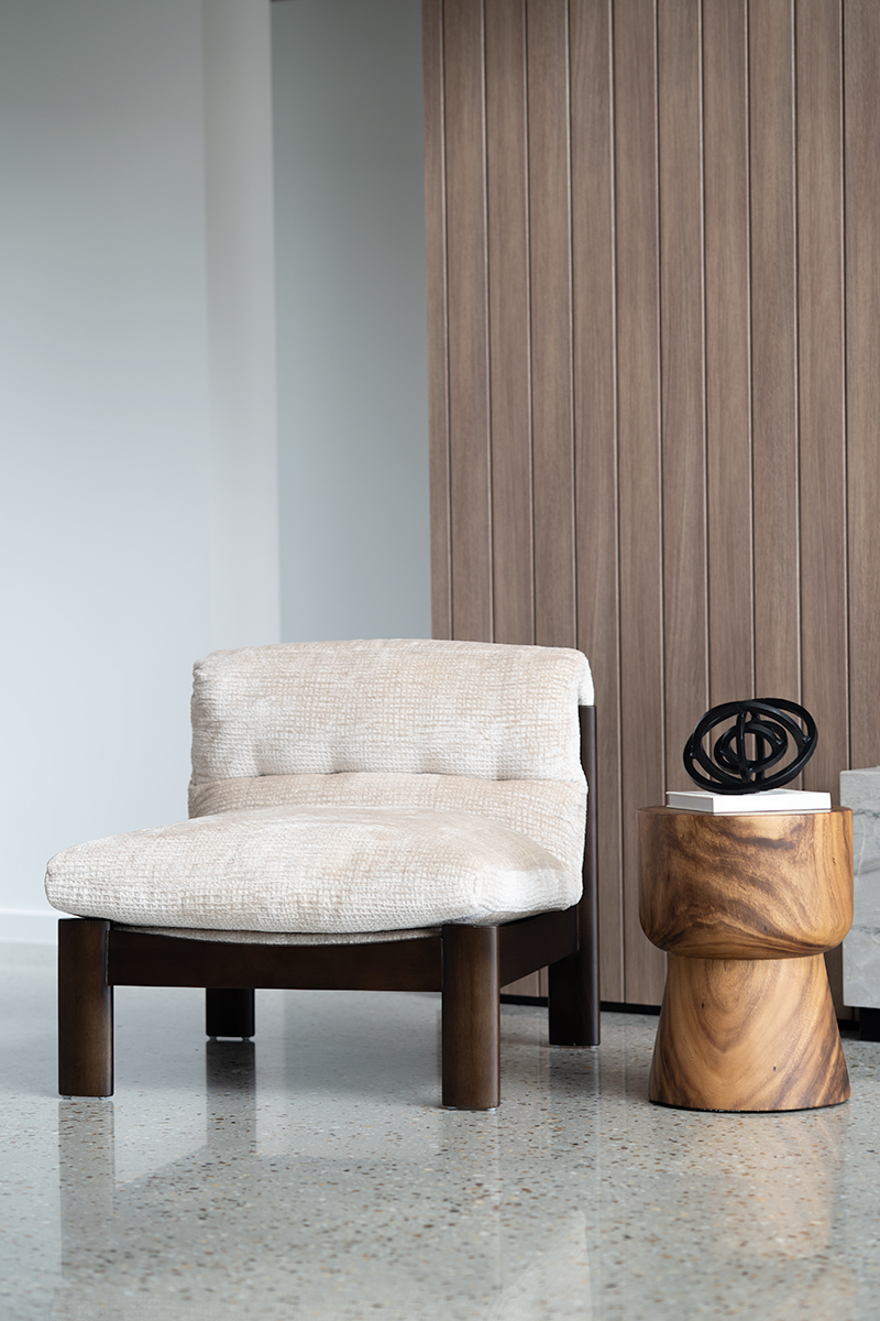 Parker Armchair - Natural on Charcoal Frame - Image 10
