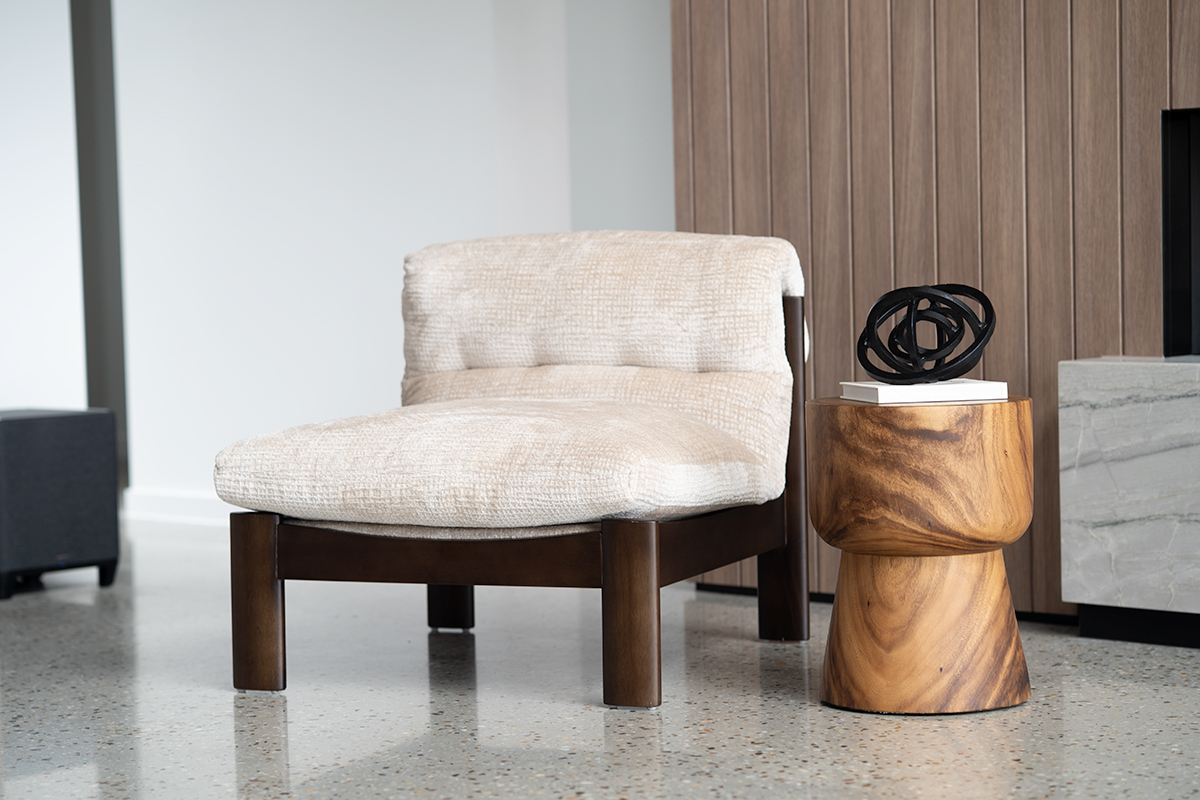 Parker Armchair - Natural on Charcoal Frame - Image 2