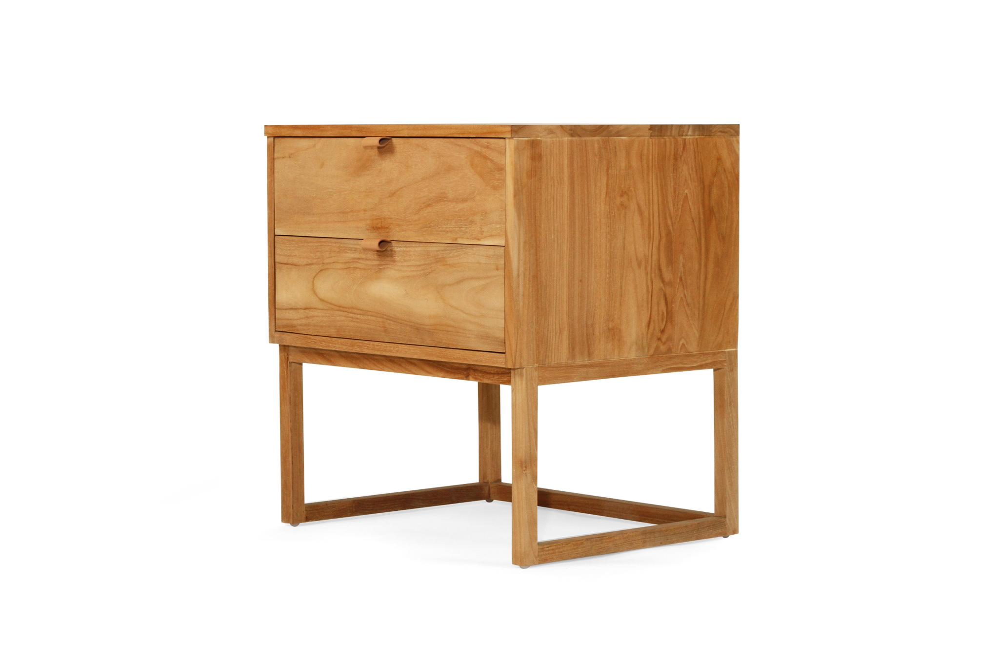 Flynn Bedside Table - 2 Drawer -Natural