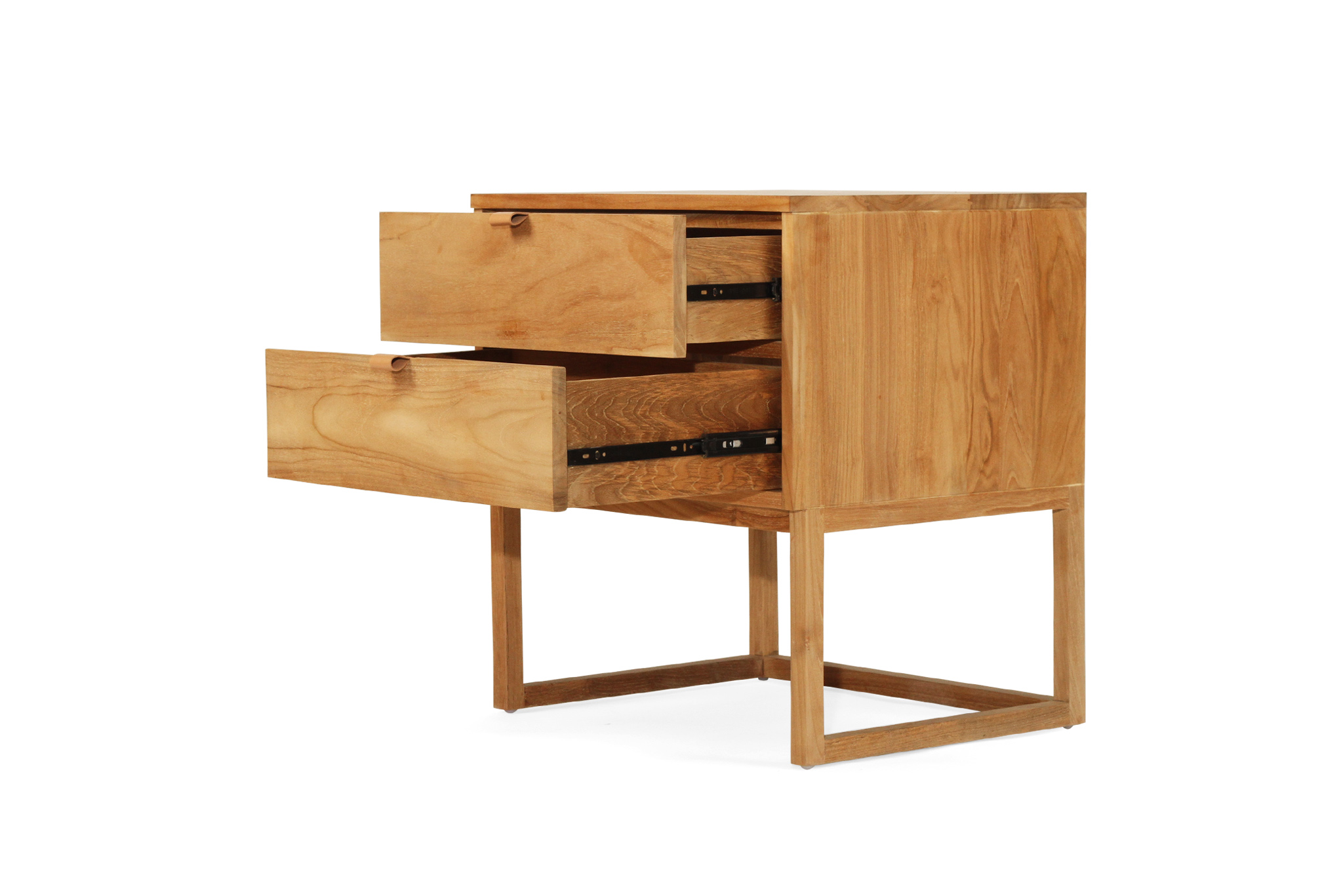 Flynn Bedside Table - 2 Drawer -Natural - Image 4