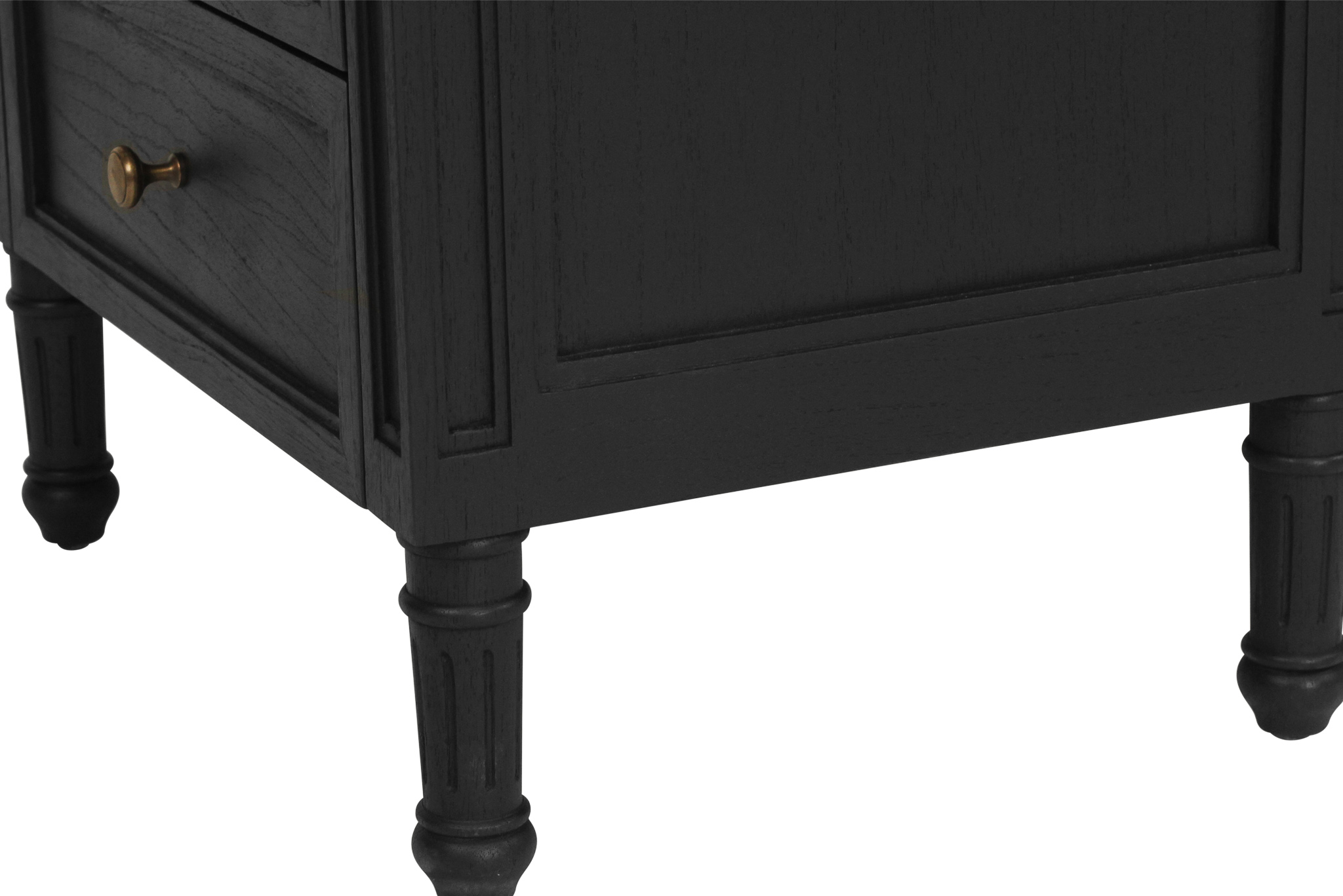 Hamilton Bedside Table - 3 Drawer - Black - Image 11