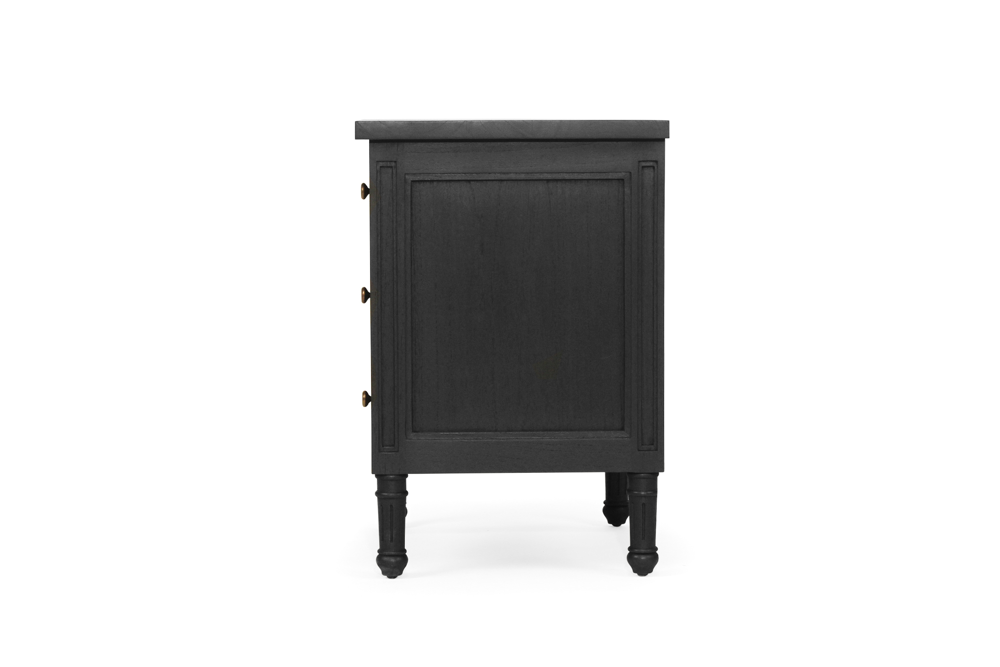 Hamilton Bedside Table - 3 Drawer - Black - Image 7