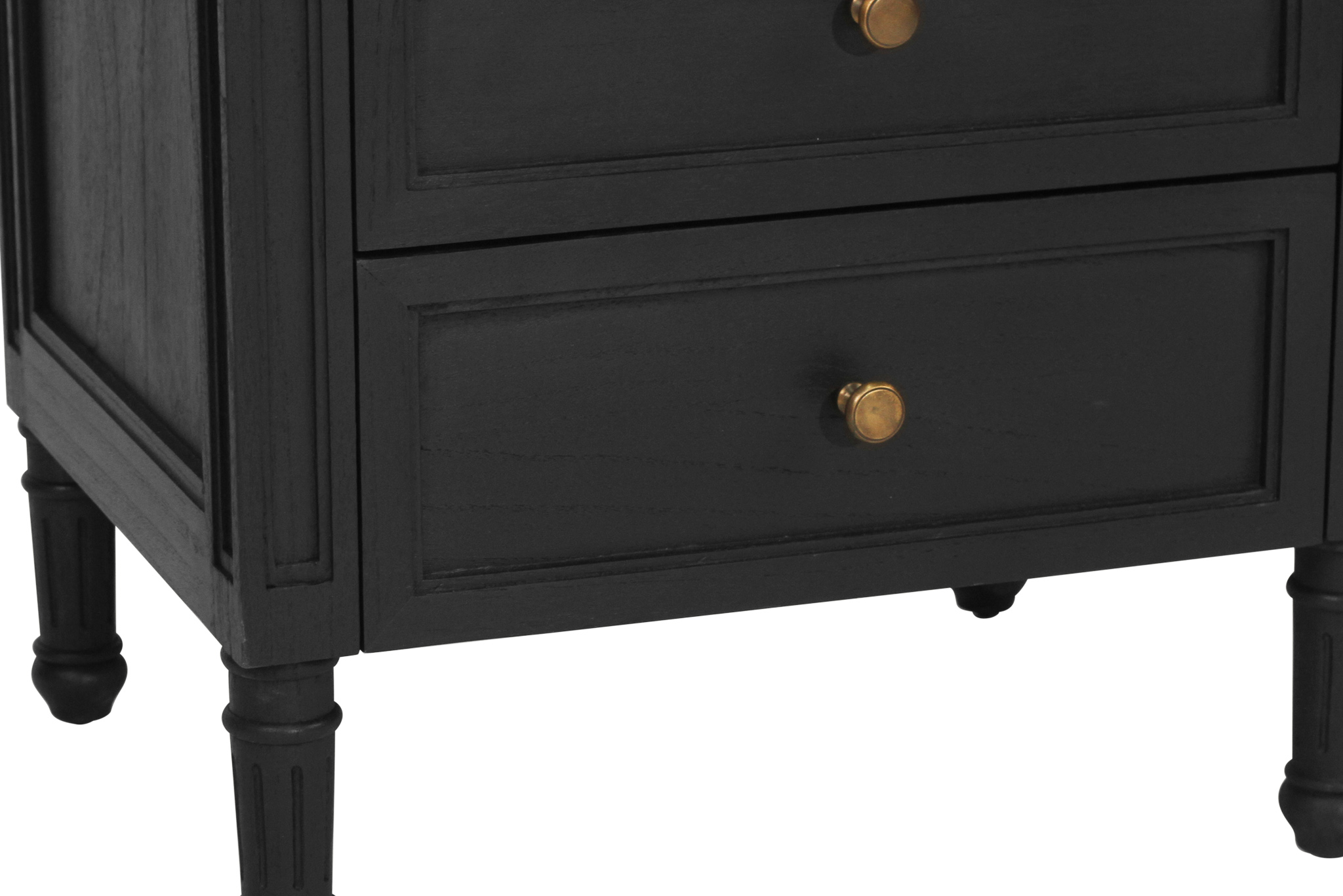 Hamilton Bedside Table - 3 Drawer - Black - Image 9