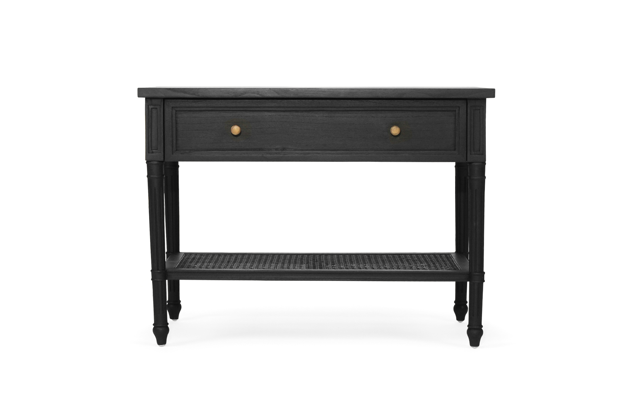 Hamilton Nightstand / Bedside - Black - 91cm