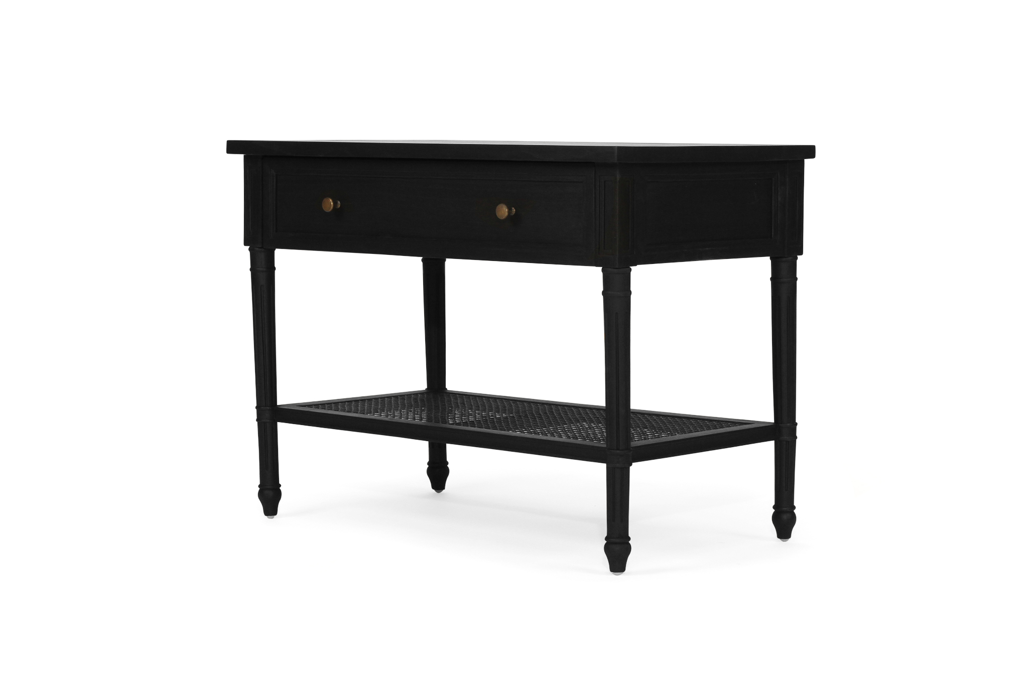 Hamilton Nightstand / Bedside - Black - 91cm - Image 2