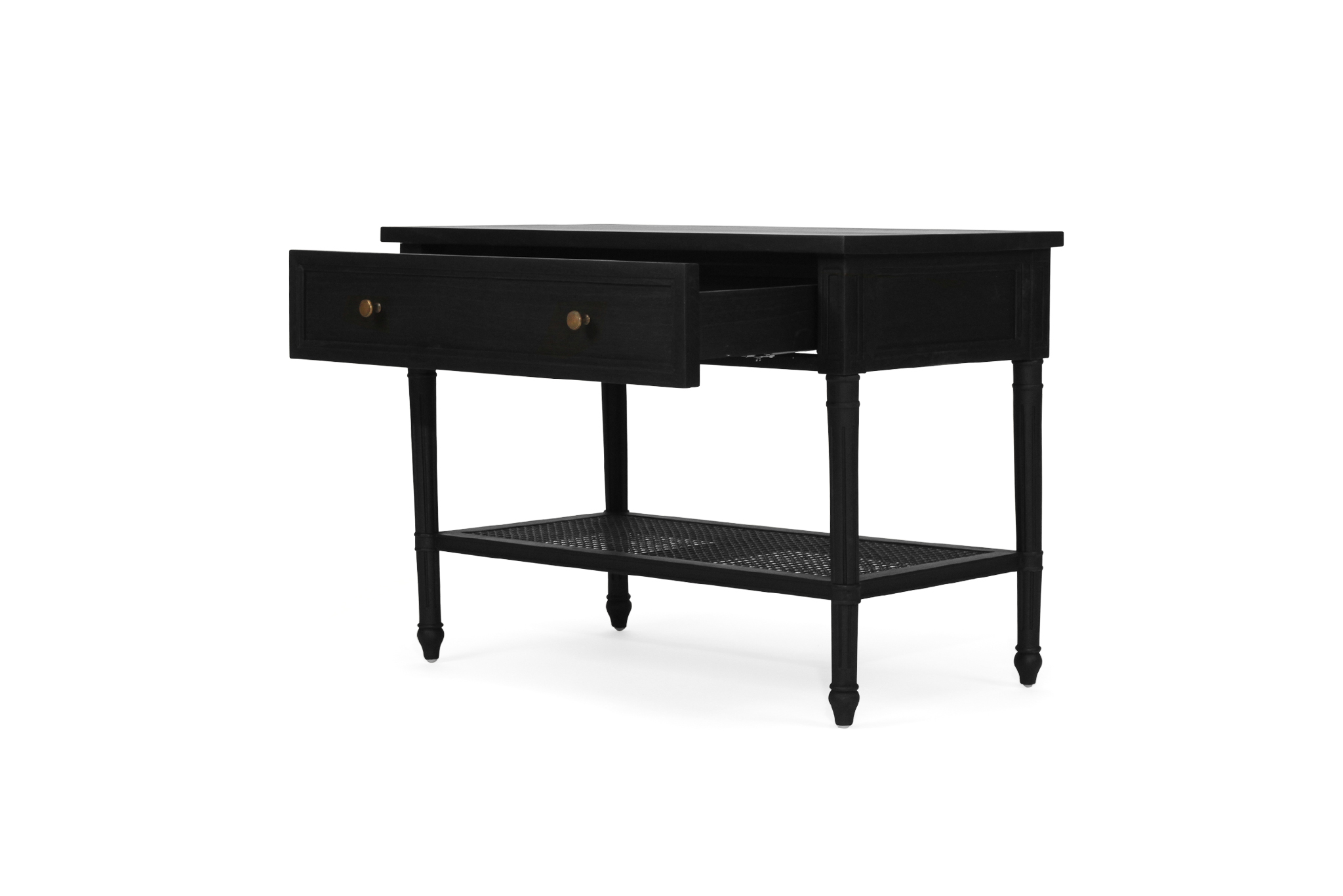 Hamilton Nightstand / Bedside - Black - 91cm - Image 4