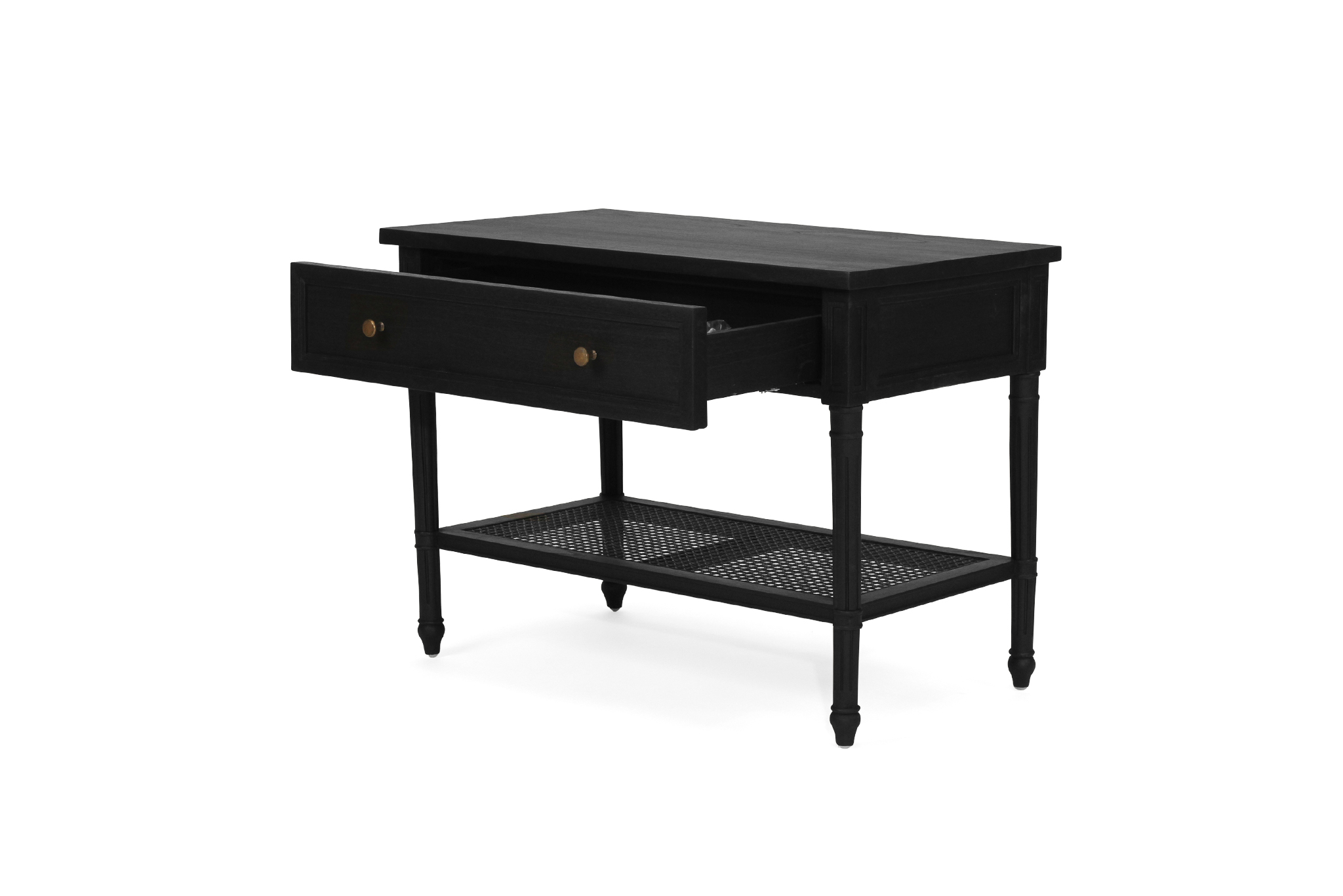 Hamilton Nightstand / Bedside - Black - 91cm - Image 5