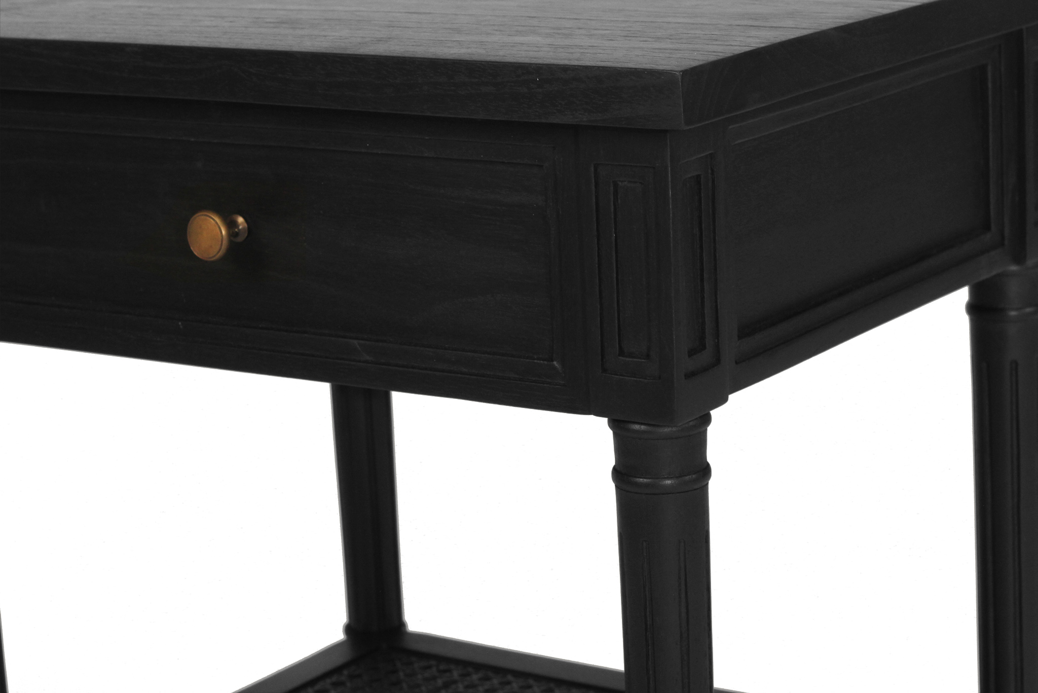 Hamilton Cane Bedside Table - Black - Image 10